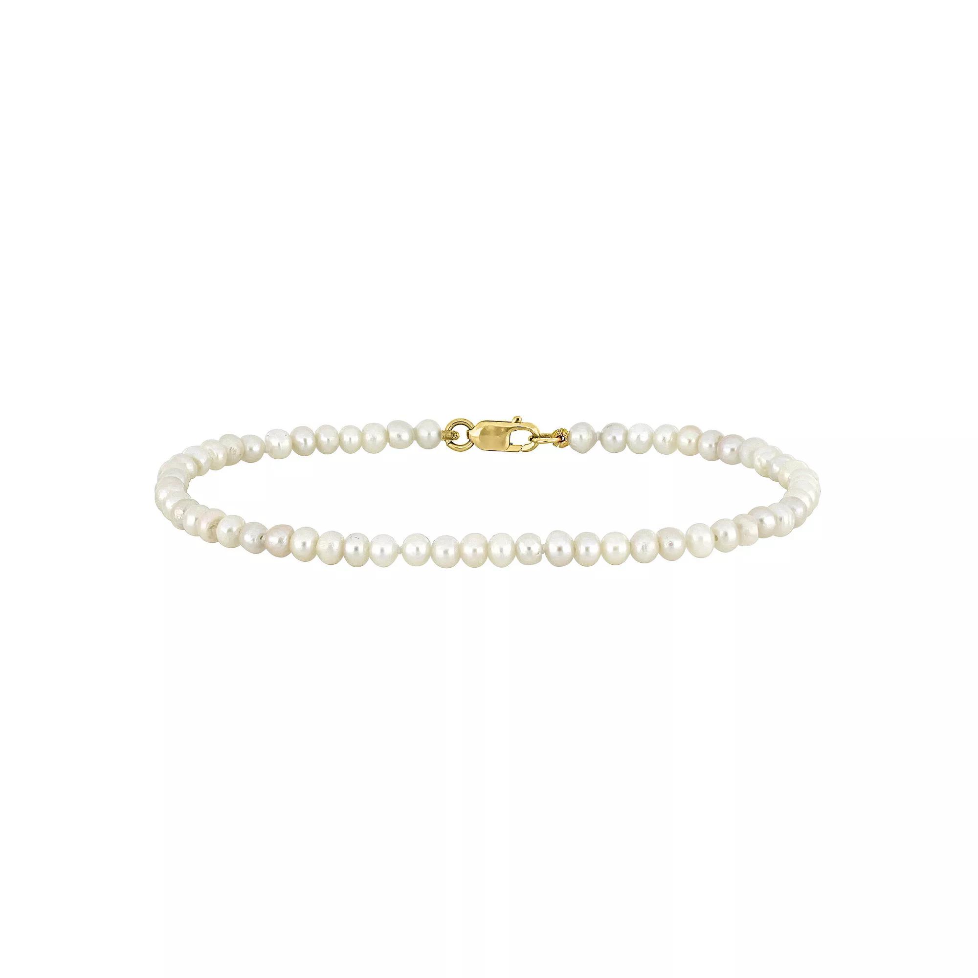 Stella Grace 14k Gold Freshwater Cultured Pearl Bracelet, Women's, Size: 5 Product Image