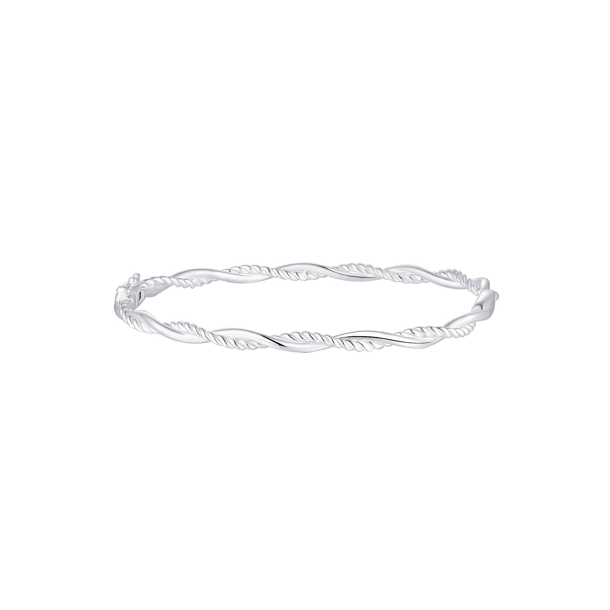 Womens Cable Flex Bracelet in Sterling Silver Product Image