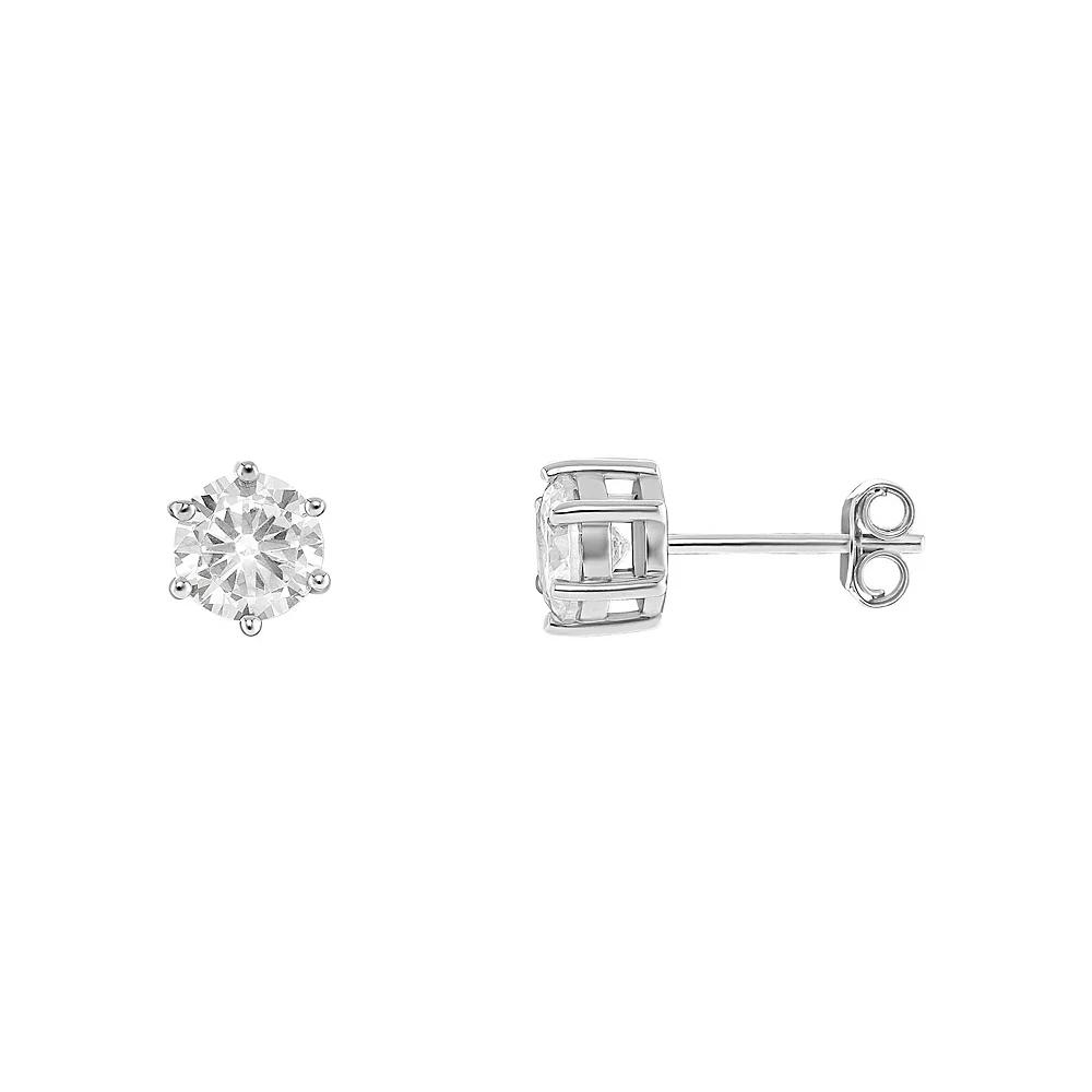 PRIMROSE Sterling Silver Cubic Zirconia Stud Earrings, Women's, Sterling Silver White Product Image