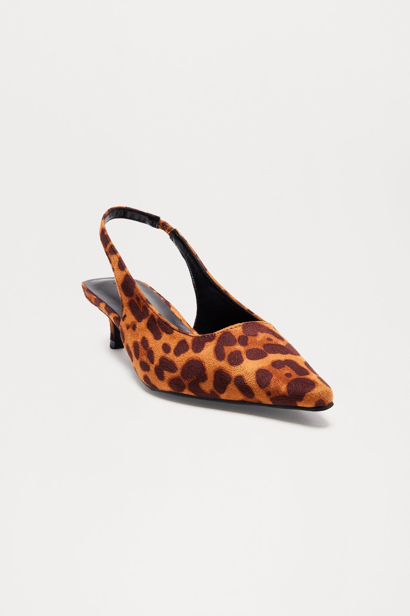 Rora Kitten Heel Pumps - Leopard Product Image