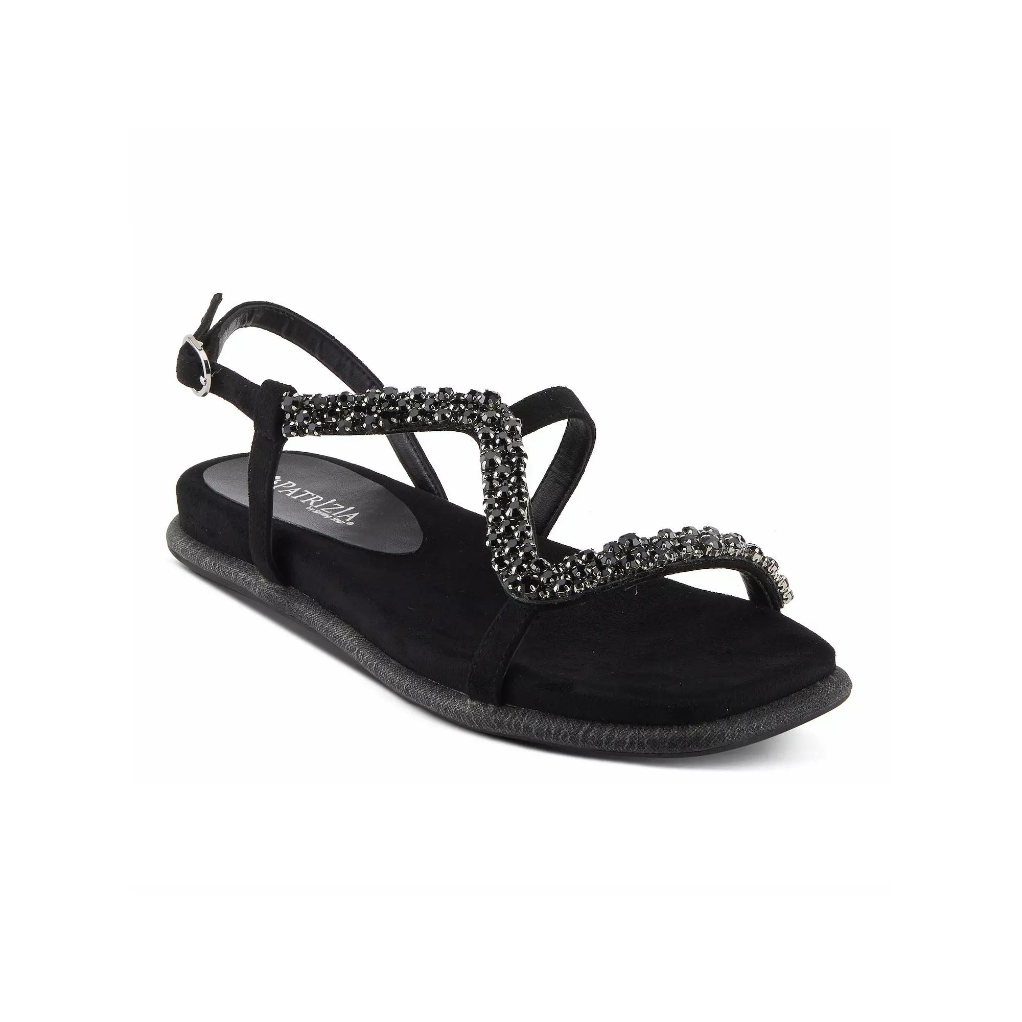 Patrizia Shinyqueen Women's Rhinestone Flat Sandals, Size: 38, Black Product Image