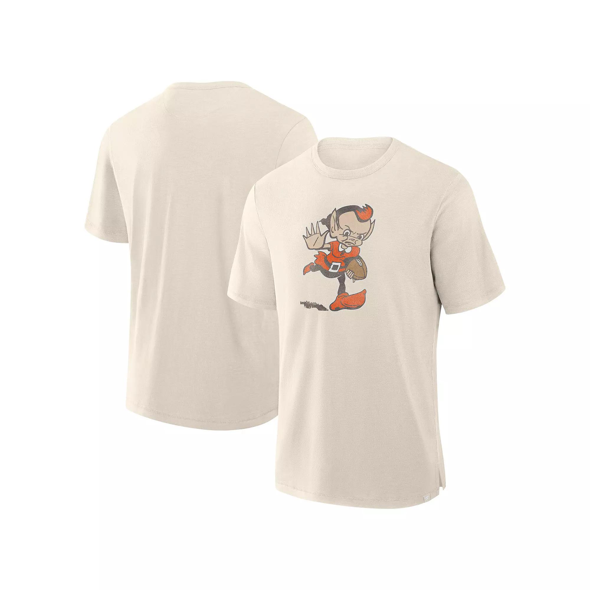 Men's Fanatics Cream Cleveland Browns Slub T-Shirt,  Product Image