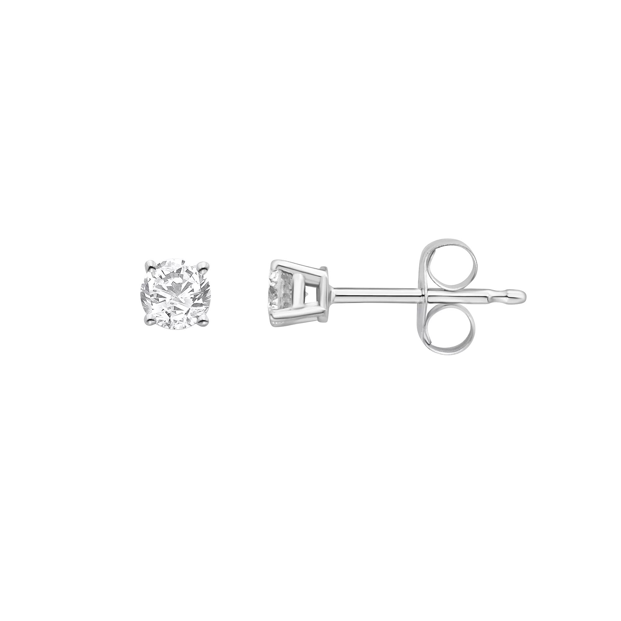 Lila Moon 14k White Gold Black Diamond Accent Nose Stud, Women's Product Image