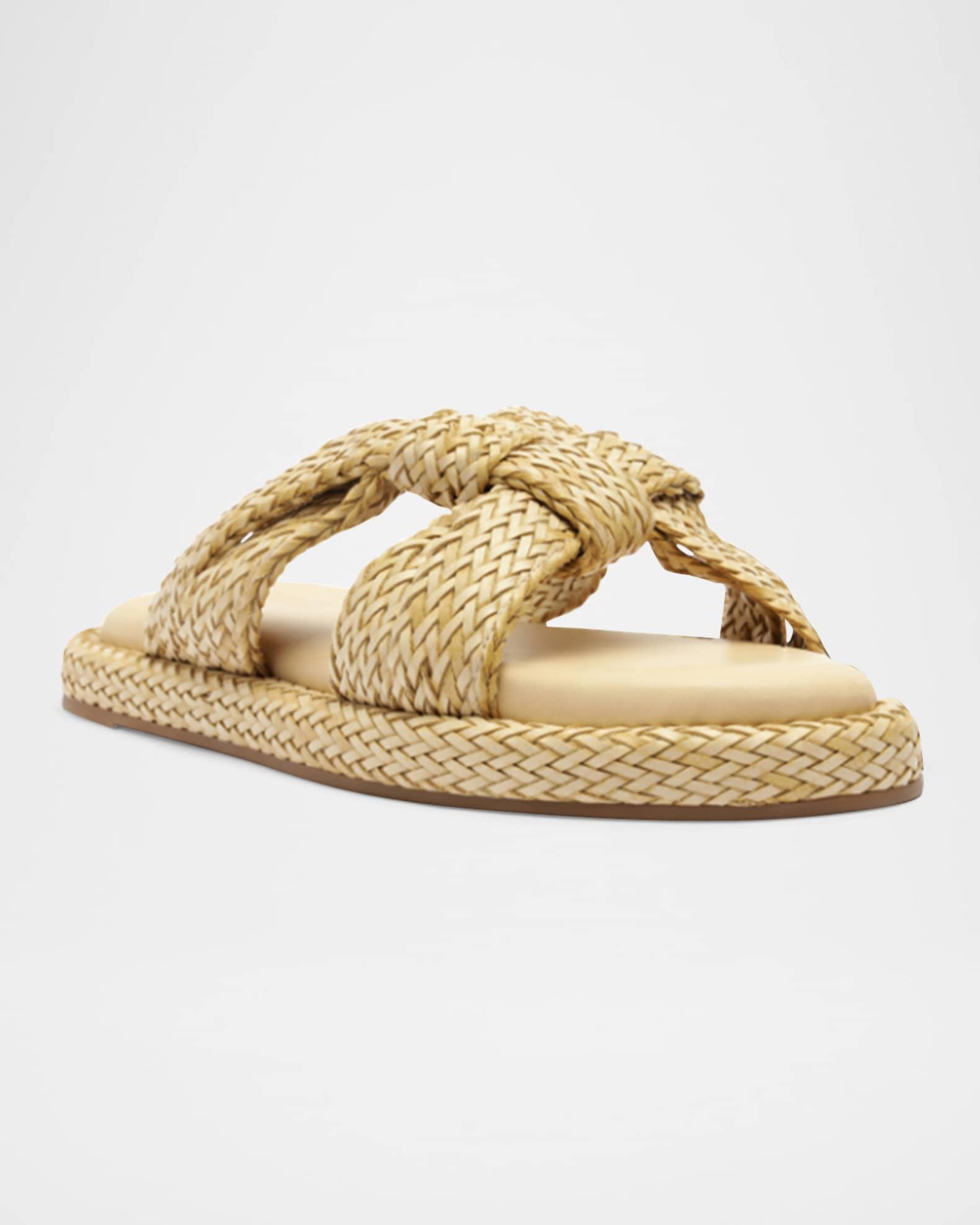 Kali Woven Knot Flat Slide Sandals Product Image