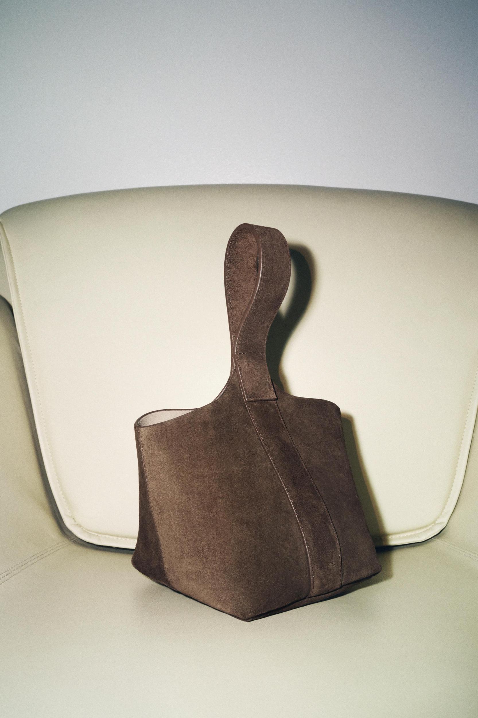 SPLIT LEATHER MINI BUCKET BAG Product Image