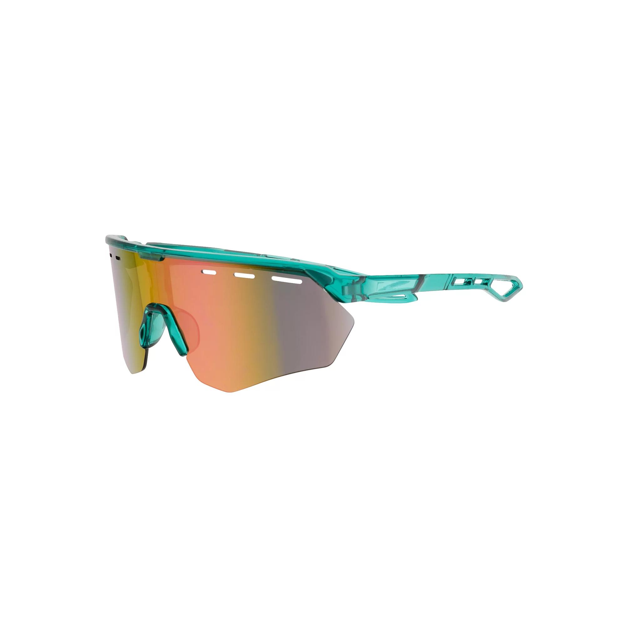 Men's Cali Blue Plastic Shield 147mm Sunglasses, Turquoise Product Image