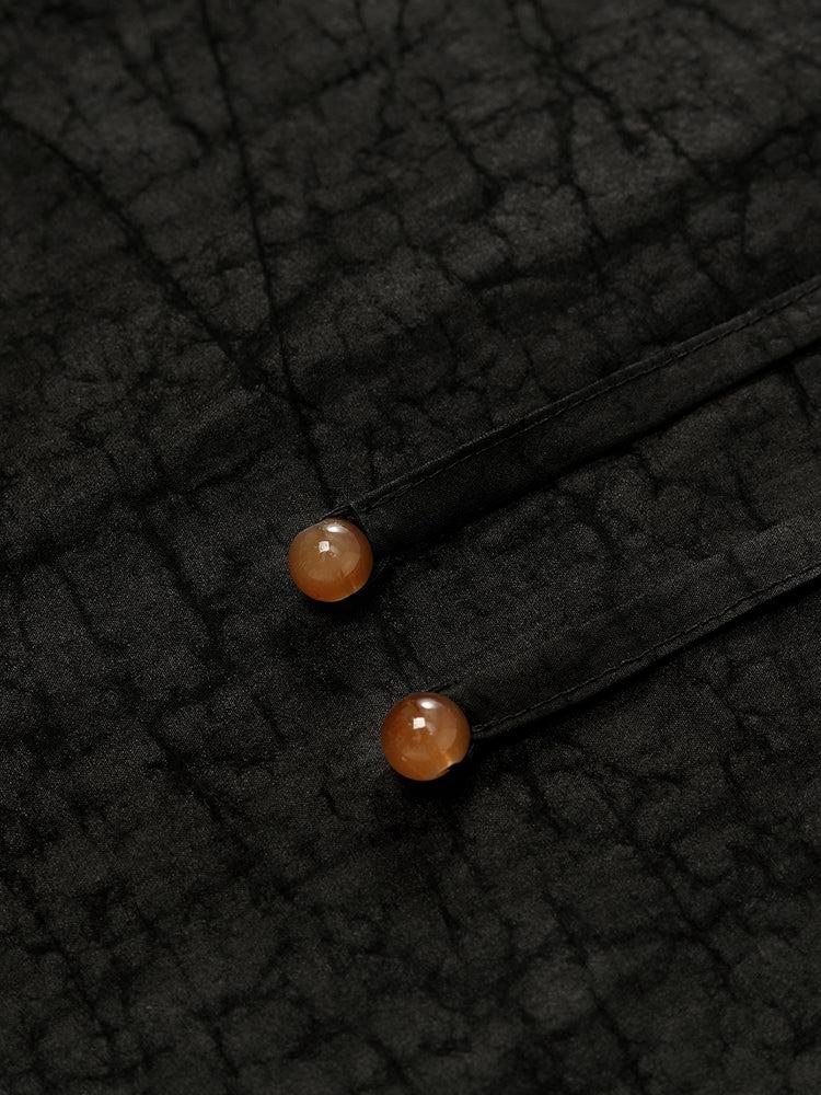 18 Momme Xiang Yun Silk Gathered Waist Women Midi Dress With Pockets Product Image