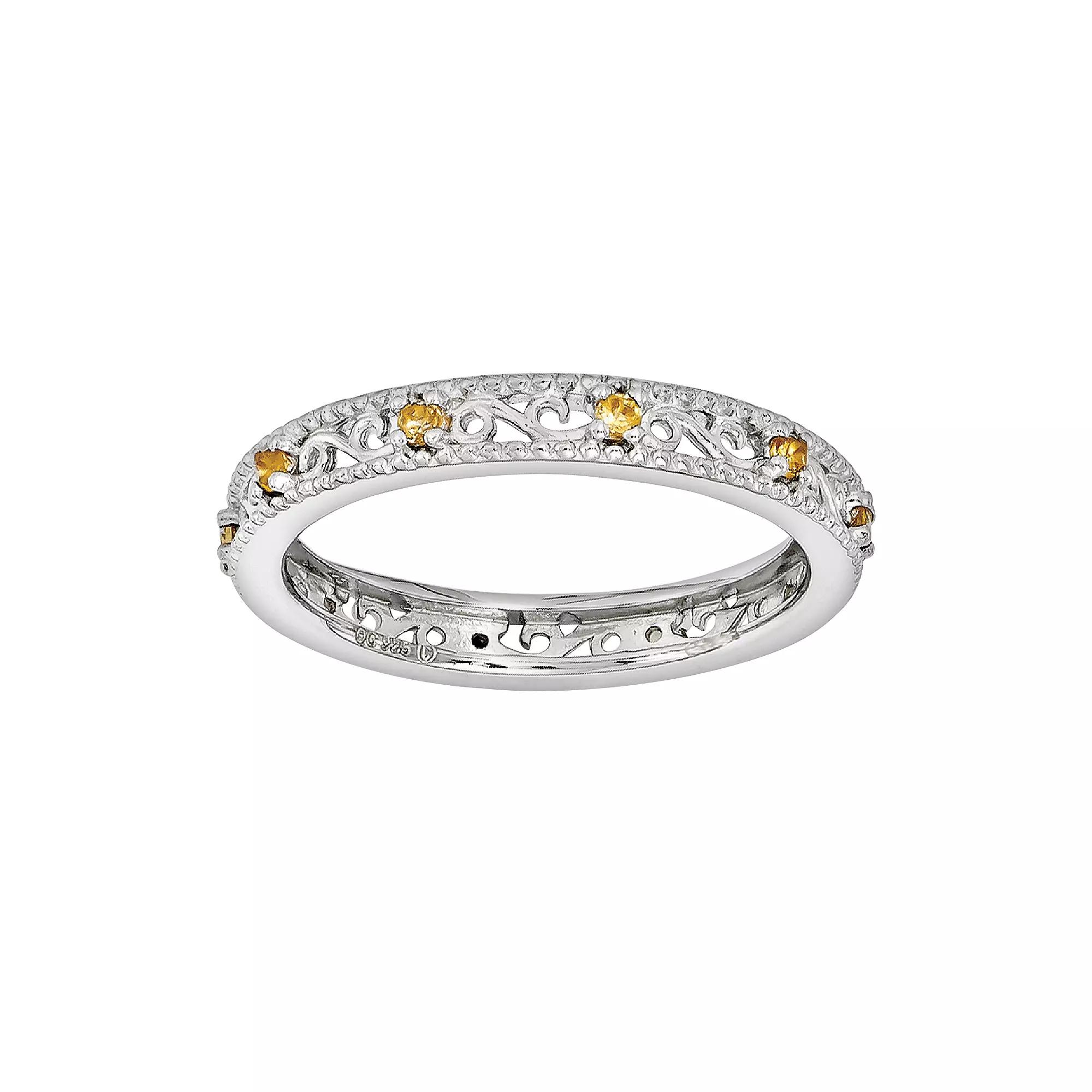 Stacks & Stones Sterling Silver Blue Topaz Stack Ring, Women's,  Product Image