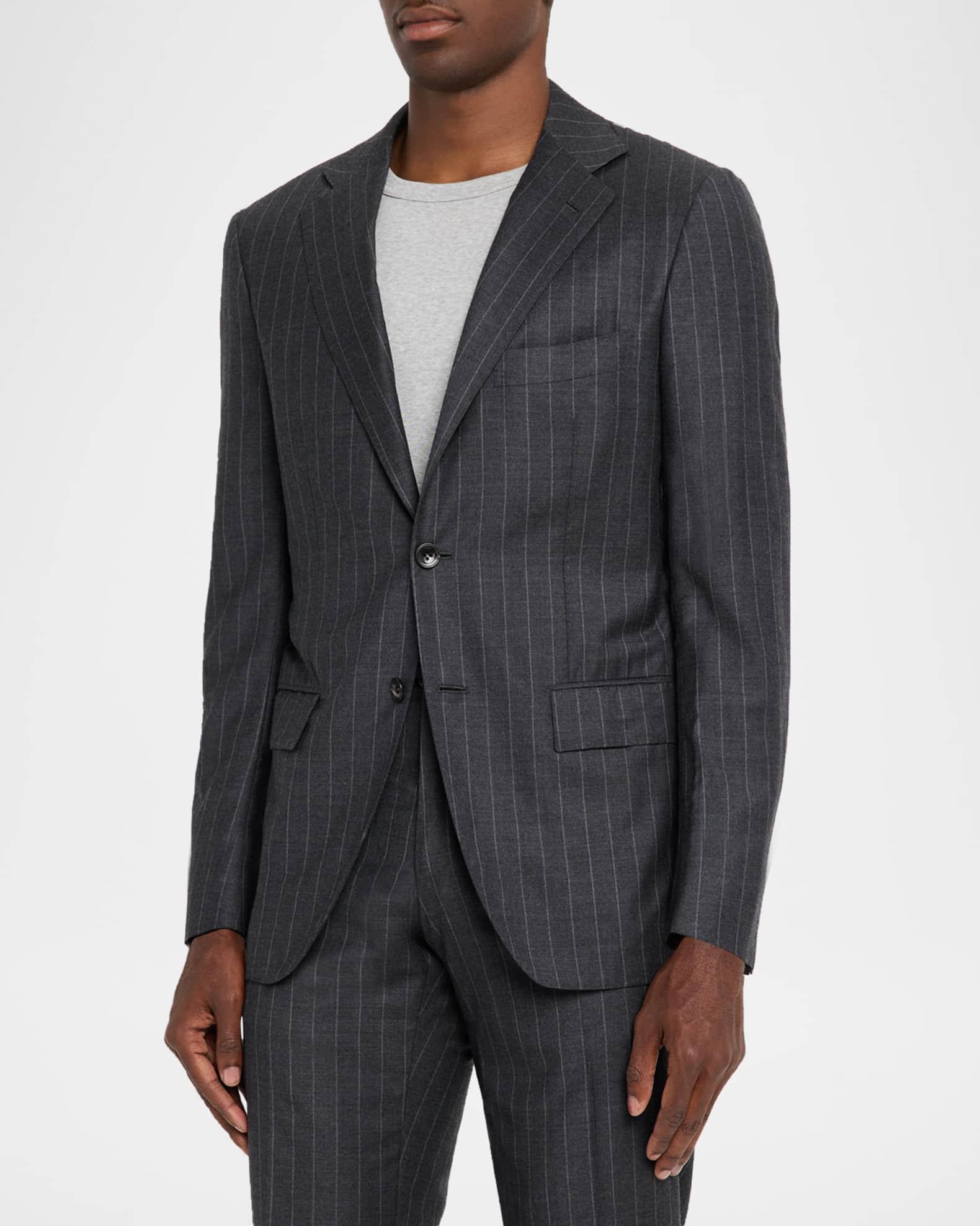 Men's Wool Pinstripe Two-Piece Suit Product Image