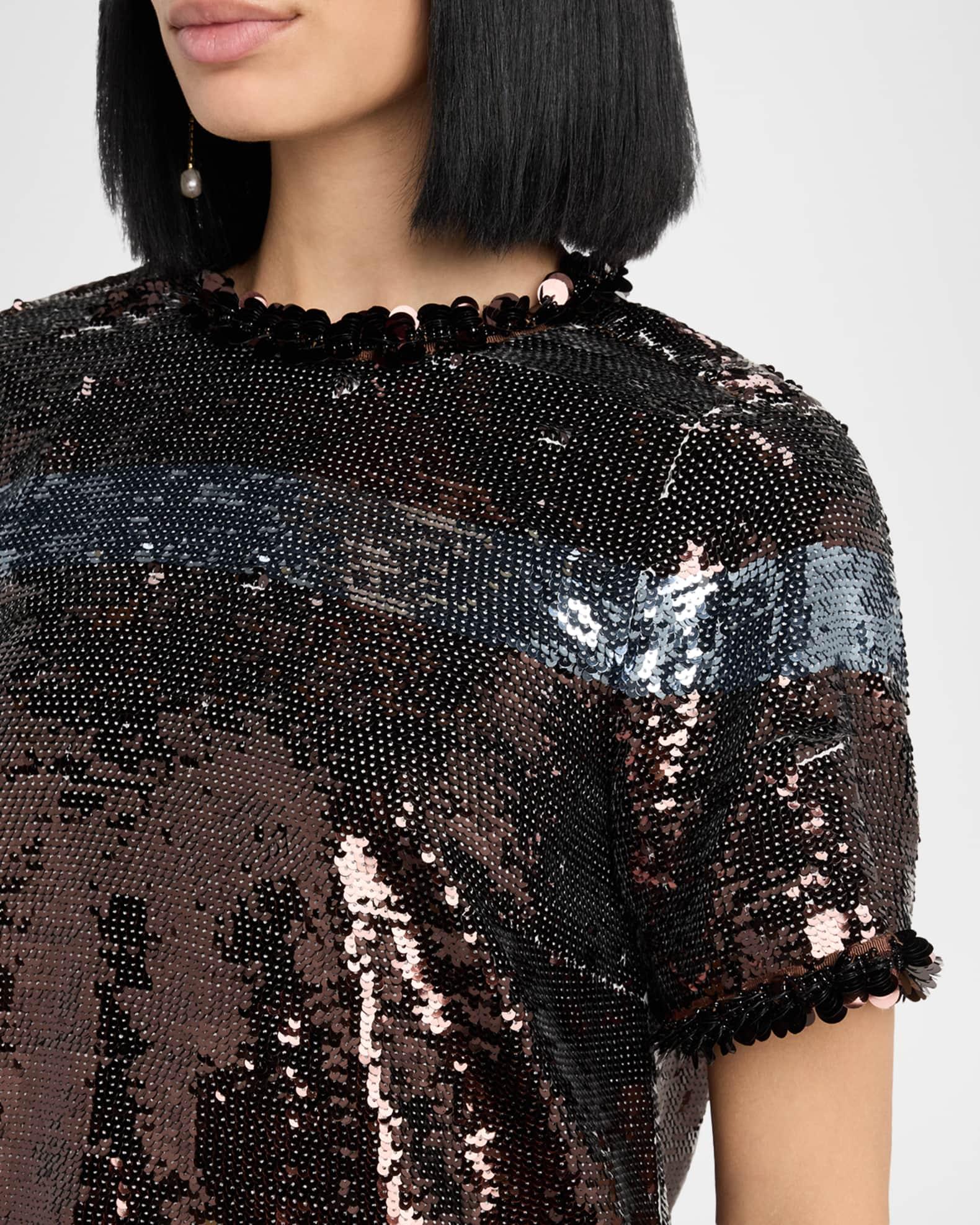 Sparkling Shine Striped Sequin Mini Dress Product Image