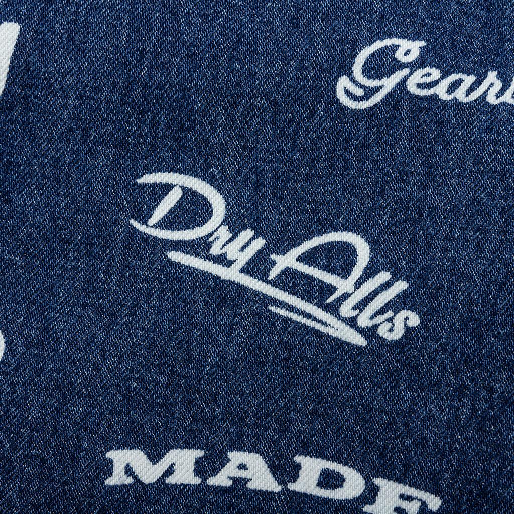 Printed Denim Coverall Jacket - Indigo Male Product Image