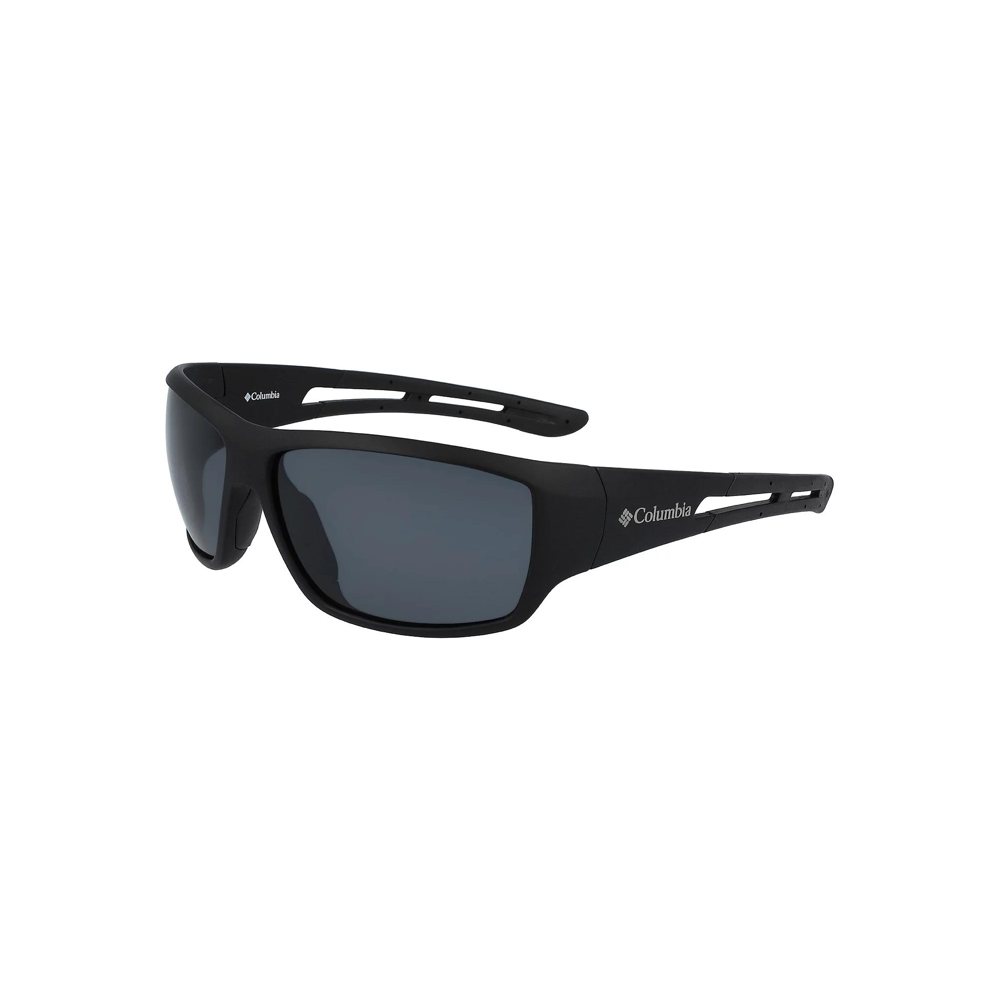Men's Columbia Utilizer Polarized Modified Rectangle Sunglasses, Black Product Image