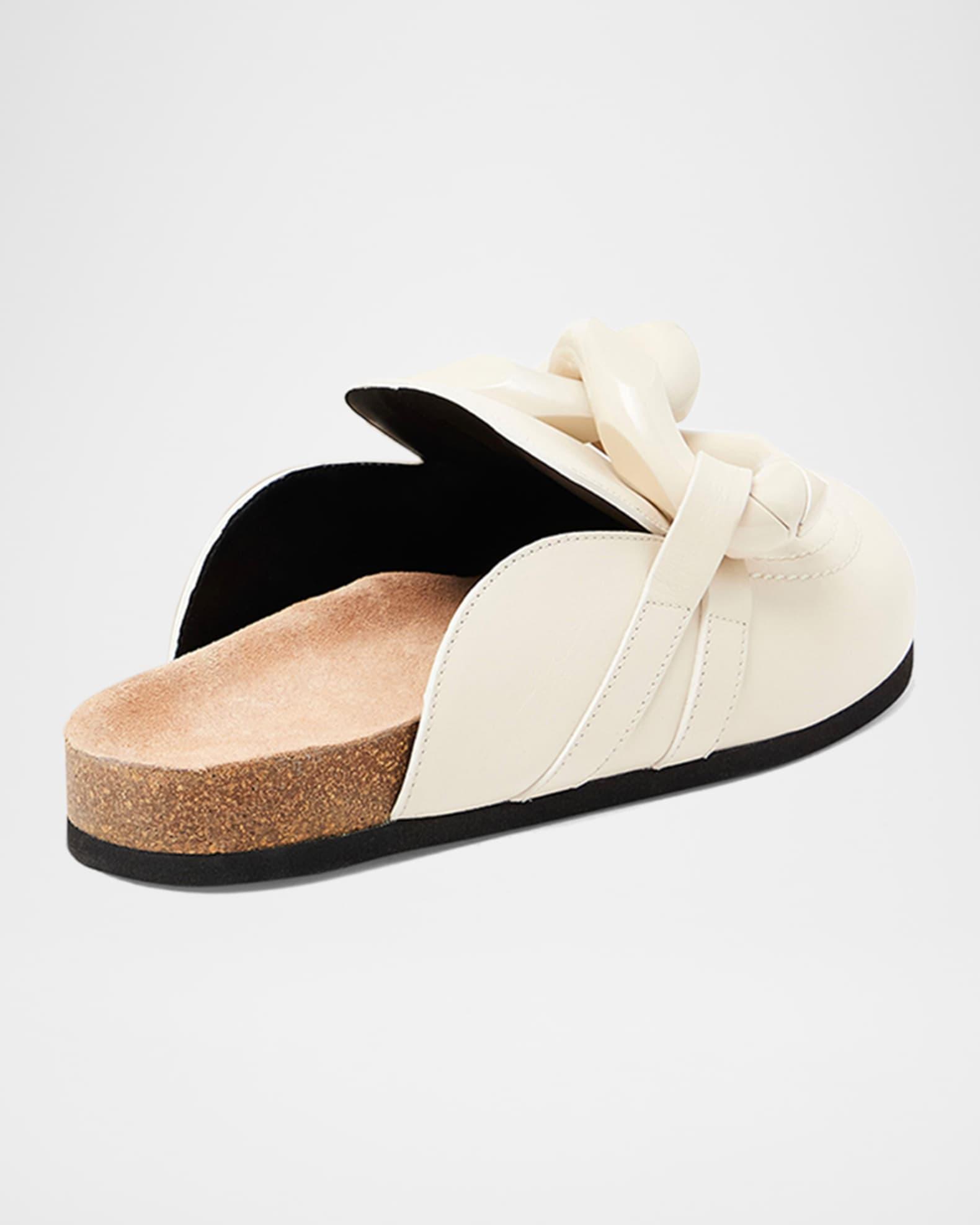 Chunky Chain Leather Loafer Mules Product Image