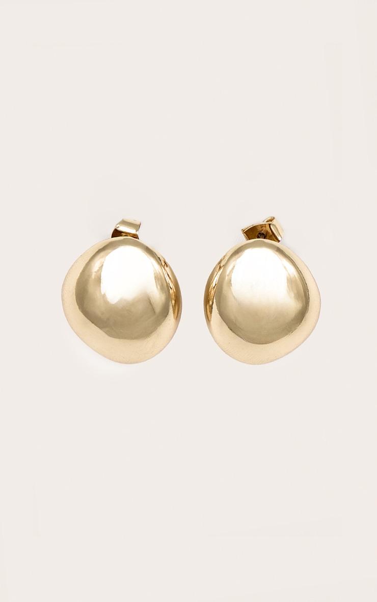 Gold Mini Pebble Stud Earring Product Image