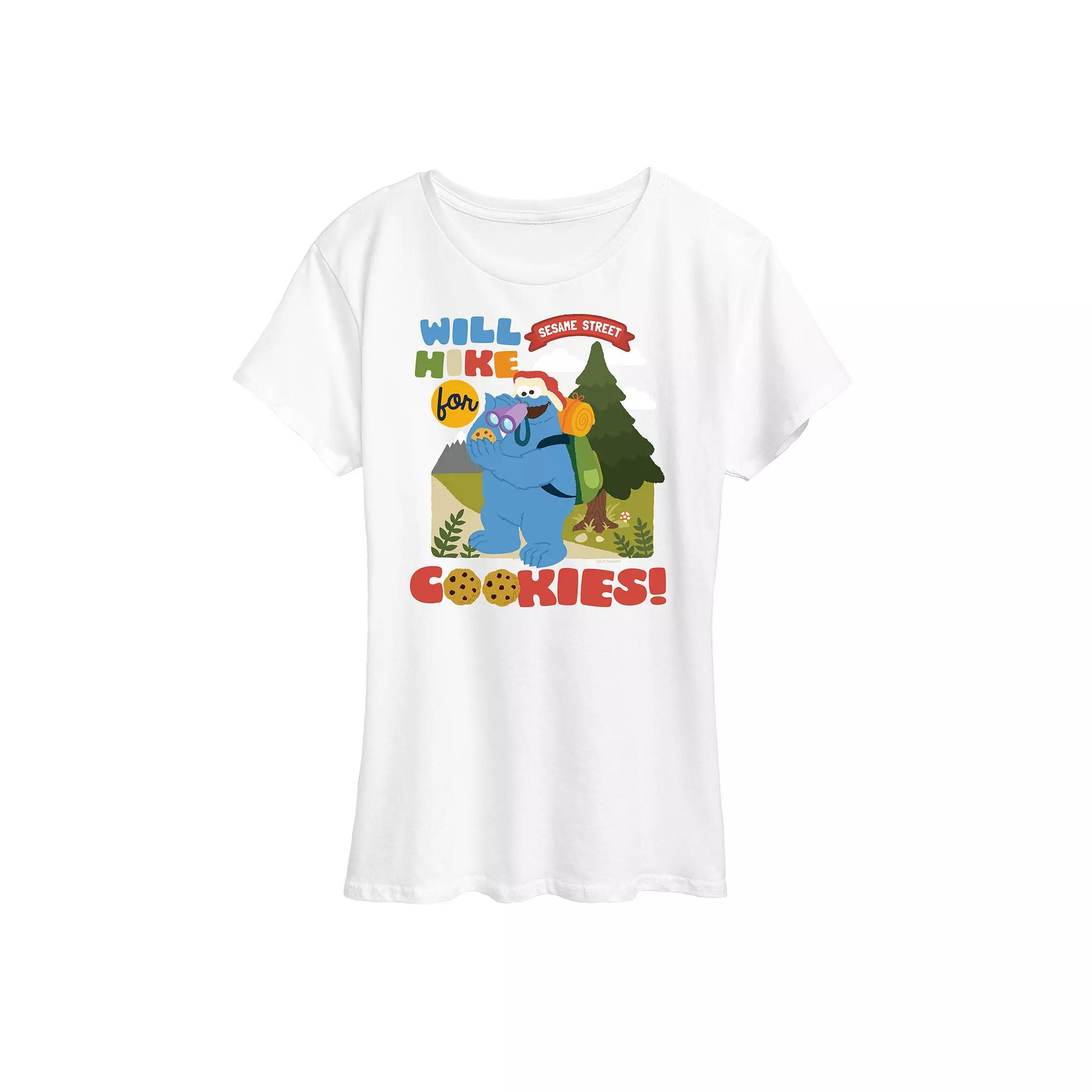 Women's Sesame Street Will Hike For Cookies Graphic Tee,  Product Image