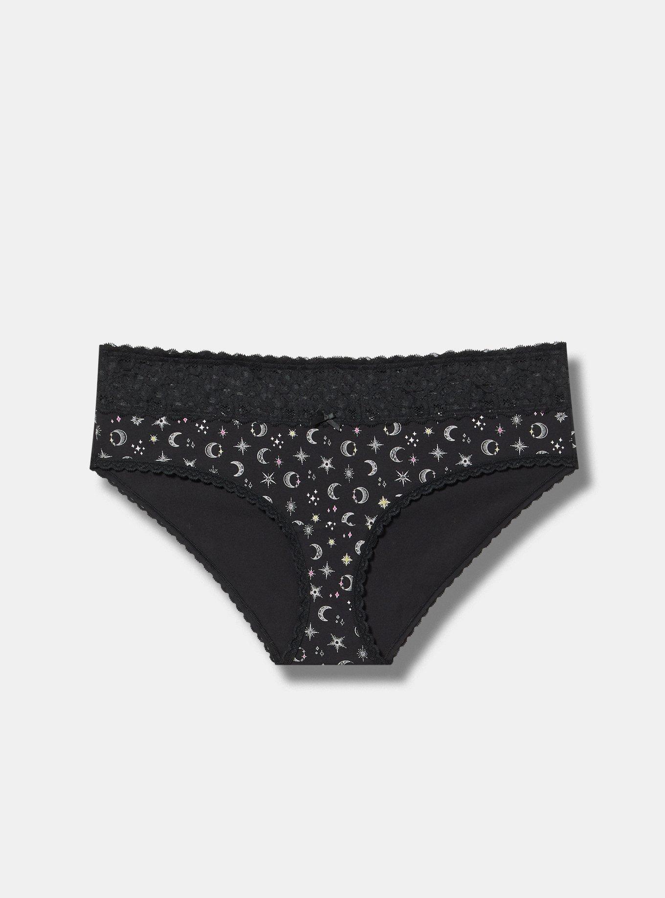 Cotton Mid-Rise Hipster Lace Trim Panty Product Image