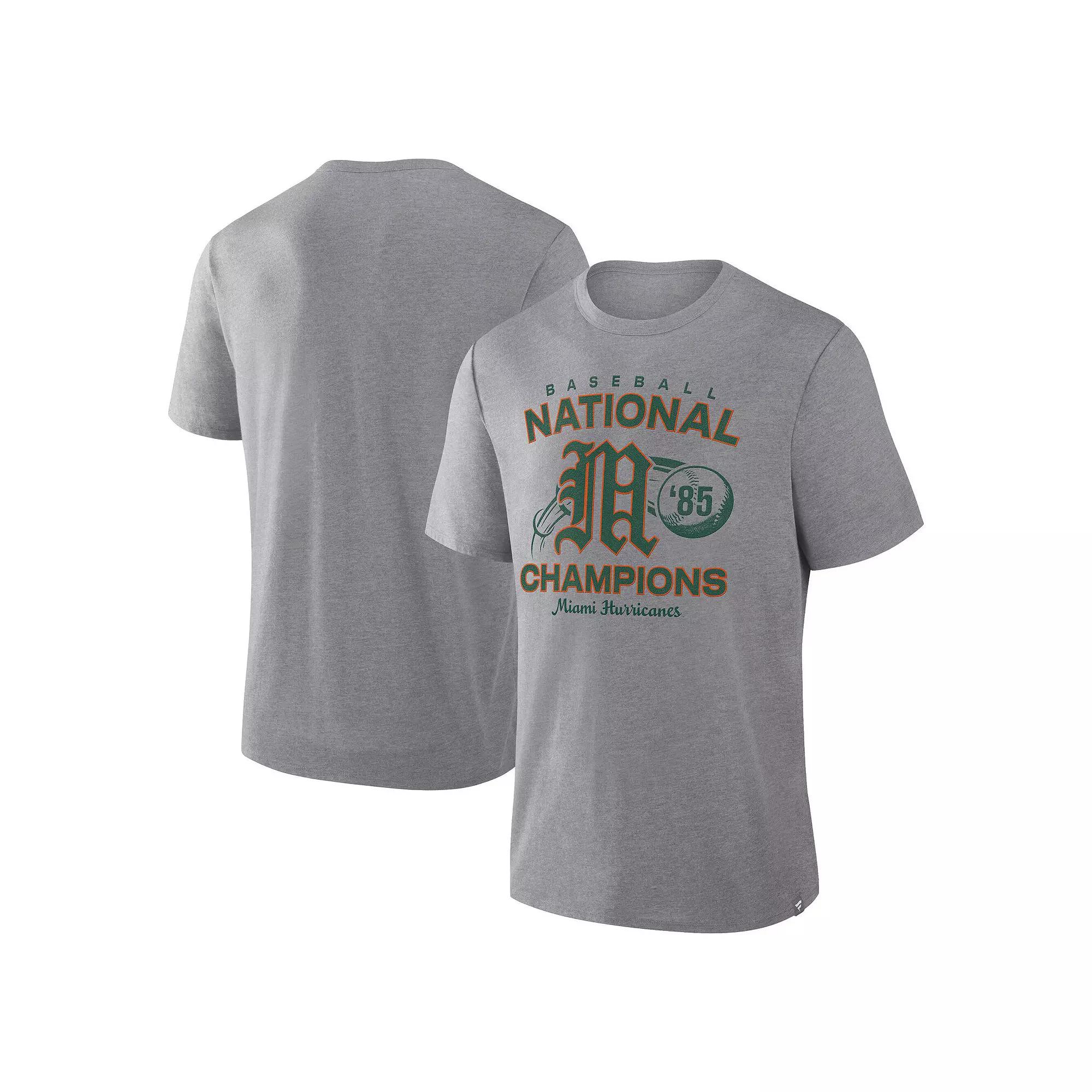 Men's Fanatics Gray Miami Hurricanes Dynamic Showdown Tri-Blend T-Shirt,  Product Image