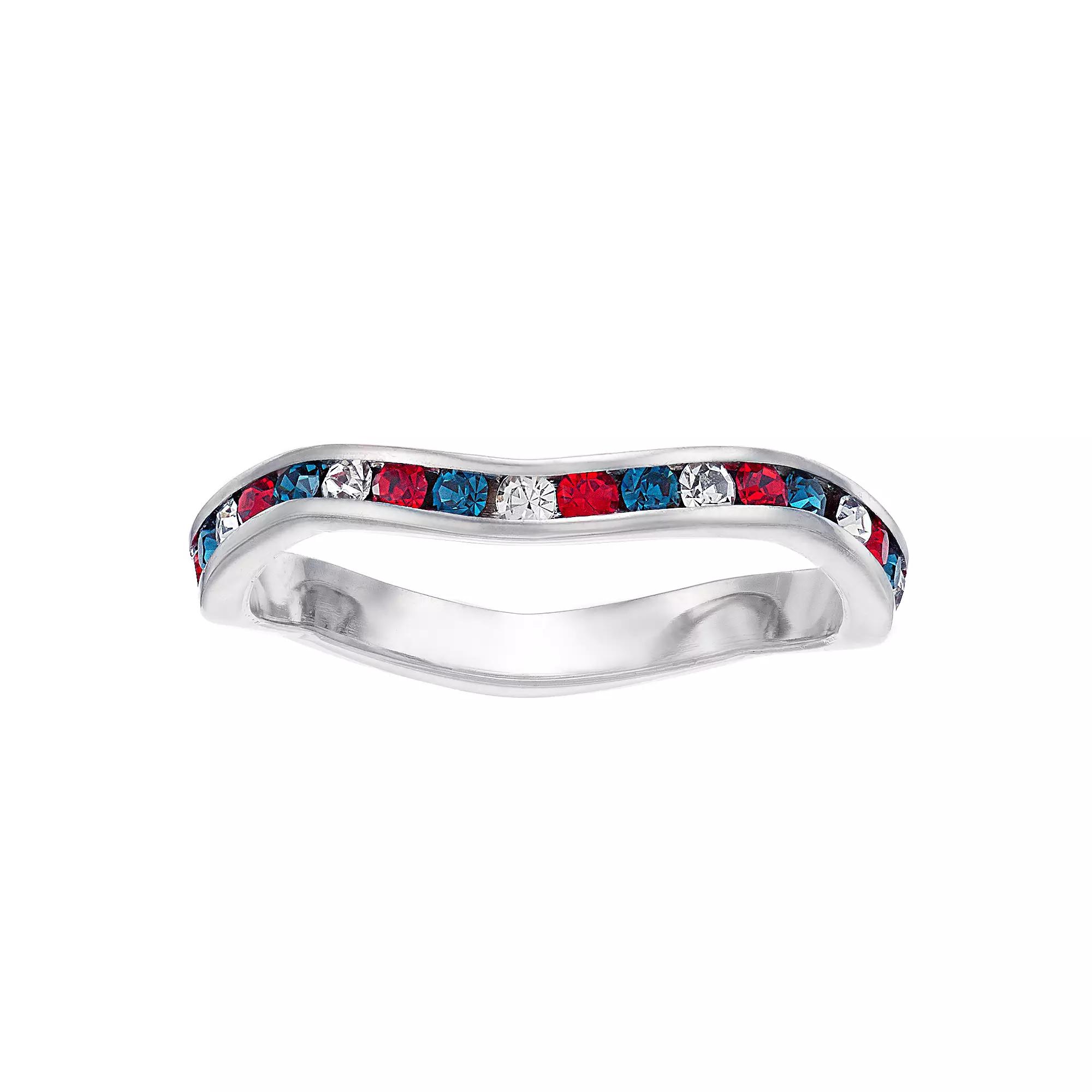 Traditions Jewelry Company Multicolor Crystal Wave Ring, Women's,  Product Image