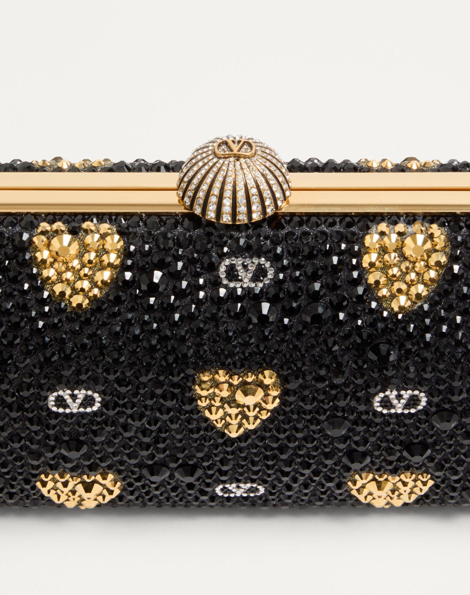 Carry Secrets Minaudiere With Rhinestone Cour De Cœur Motif Product Image