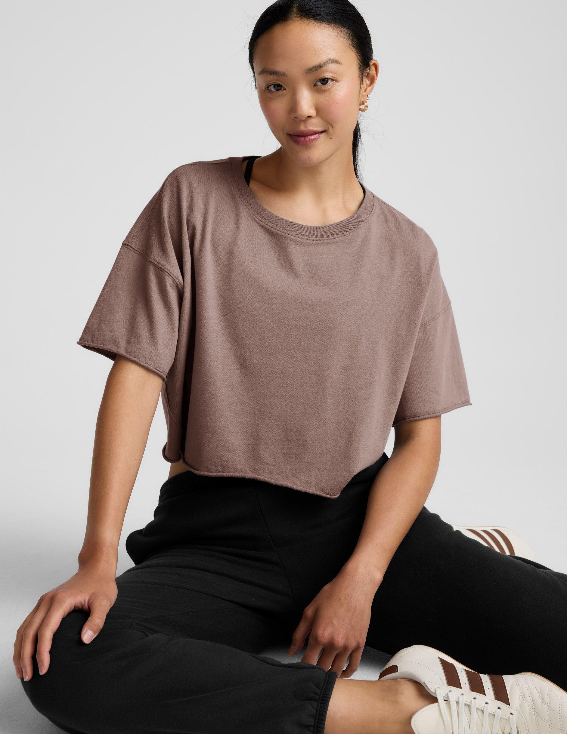 SoftKnit Better Than Ever Cropped Cotton Tee Product Image