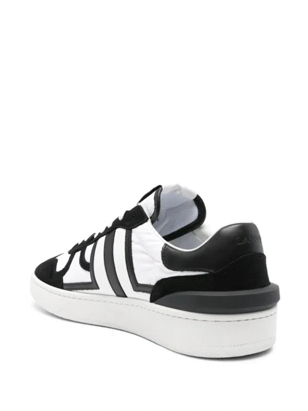 White & Black Clay Mesh Sneakers Product Image