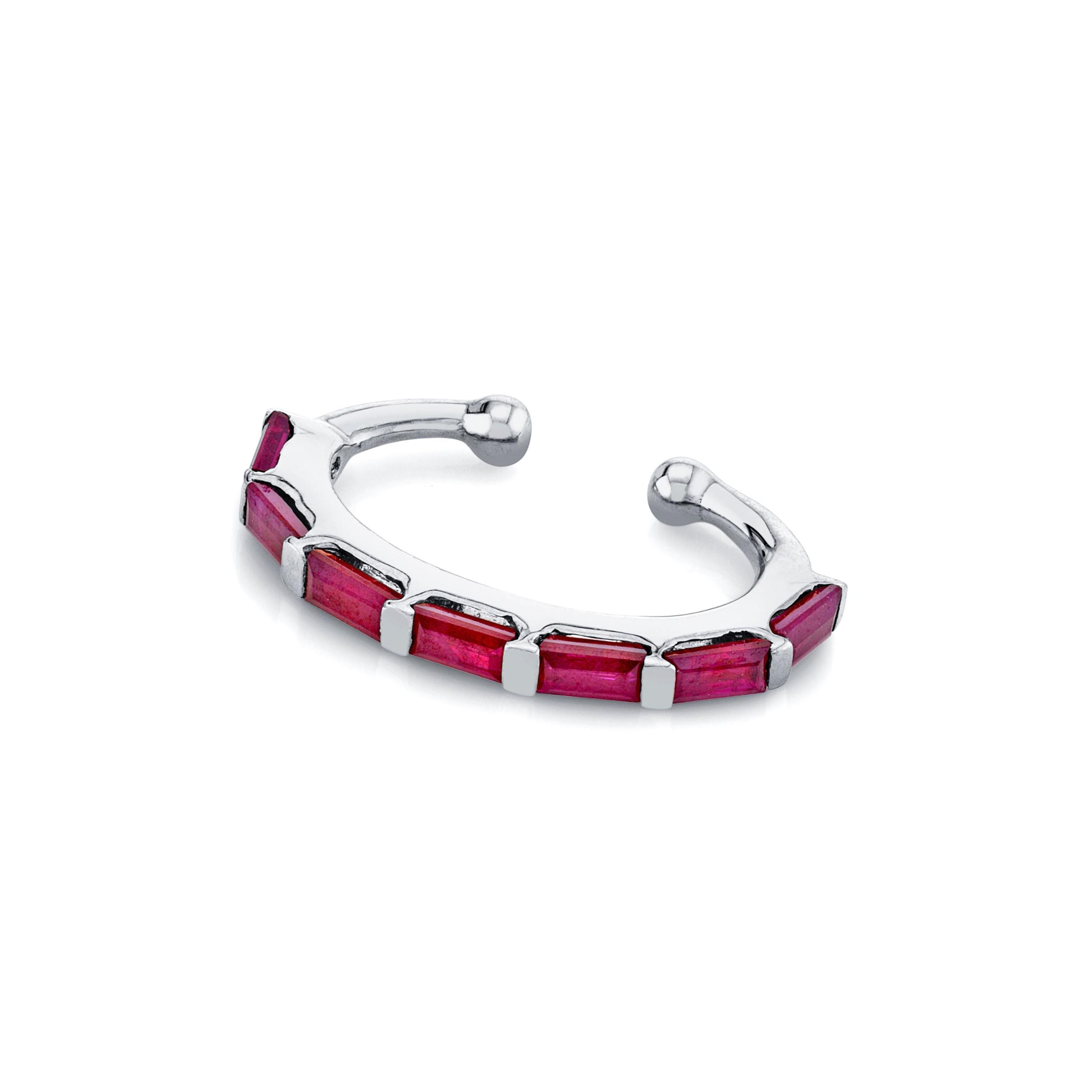 RUBY BAGUETTE EAR CUFF Product Image