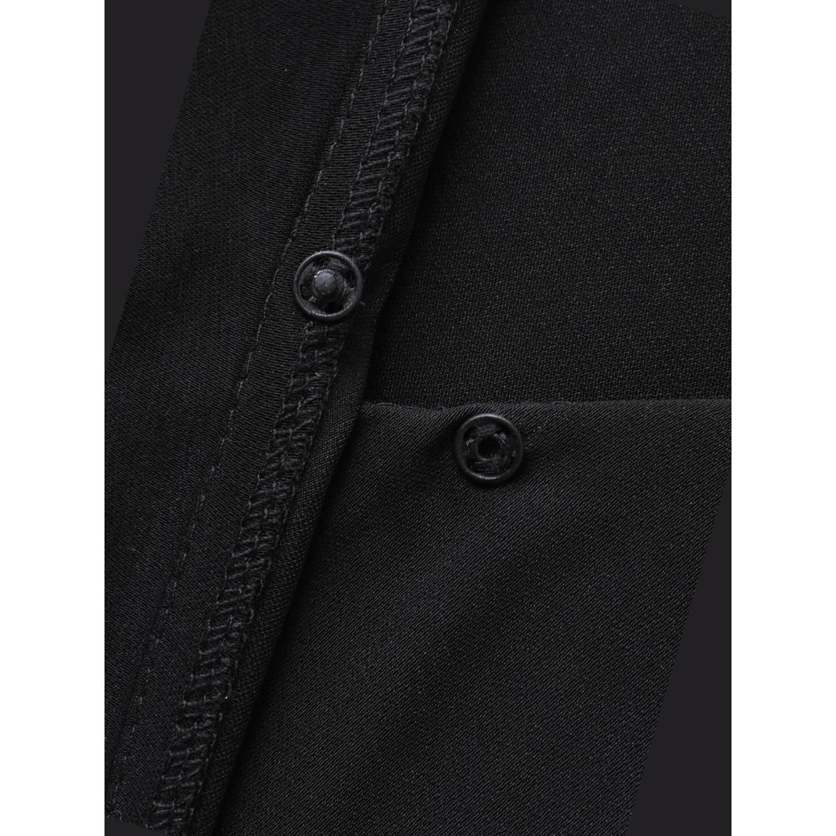 Plus Size Floral Print Overlap Hem Ruffled Midi Dress Black Women Romantic One-shoulder neck Short sleeve Curvy BloomChic 26/4X Product Image