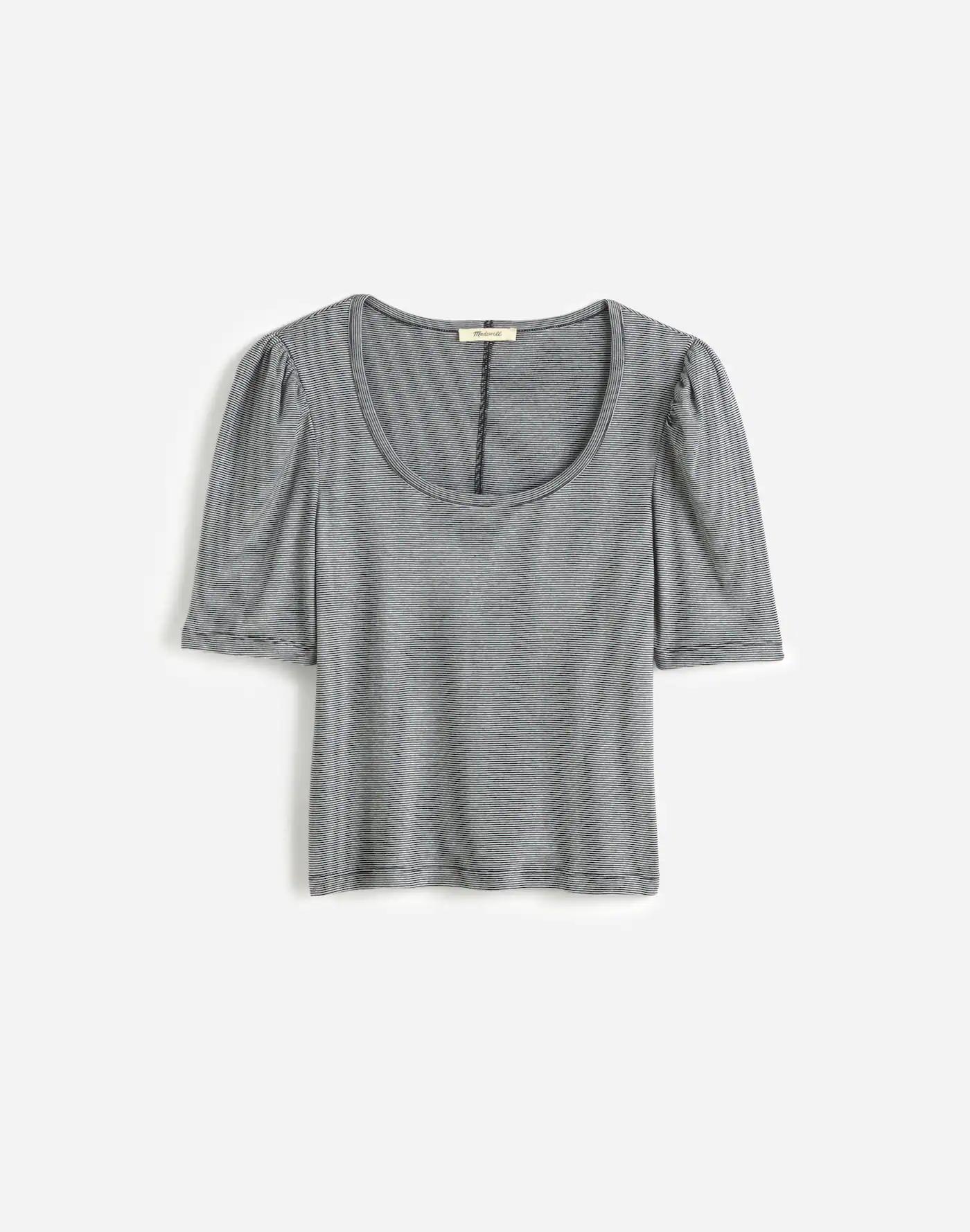 Puff-Sleeve Scoopneck Tee Product Image