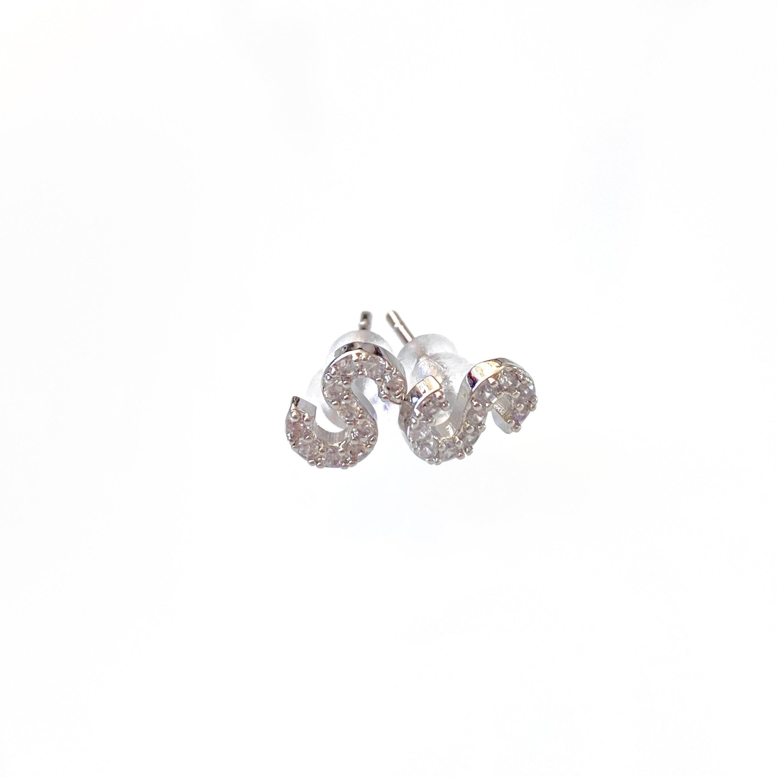 Silver Initial Studs Product Image