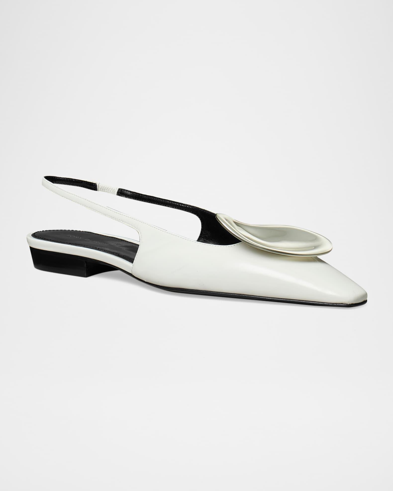 Patos Leather Slingback Ballerina Flats Product Image