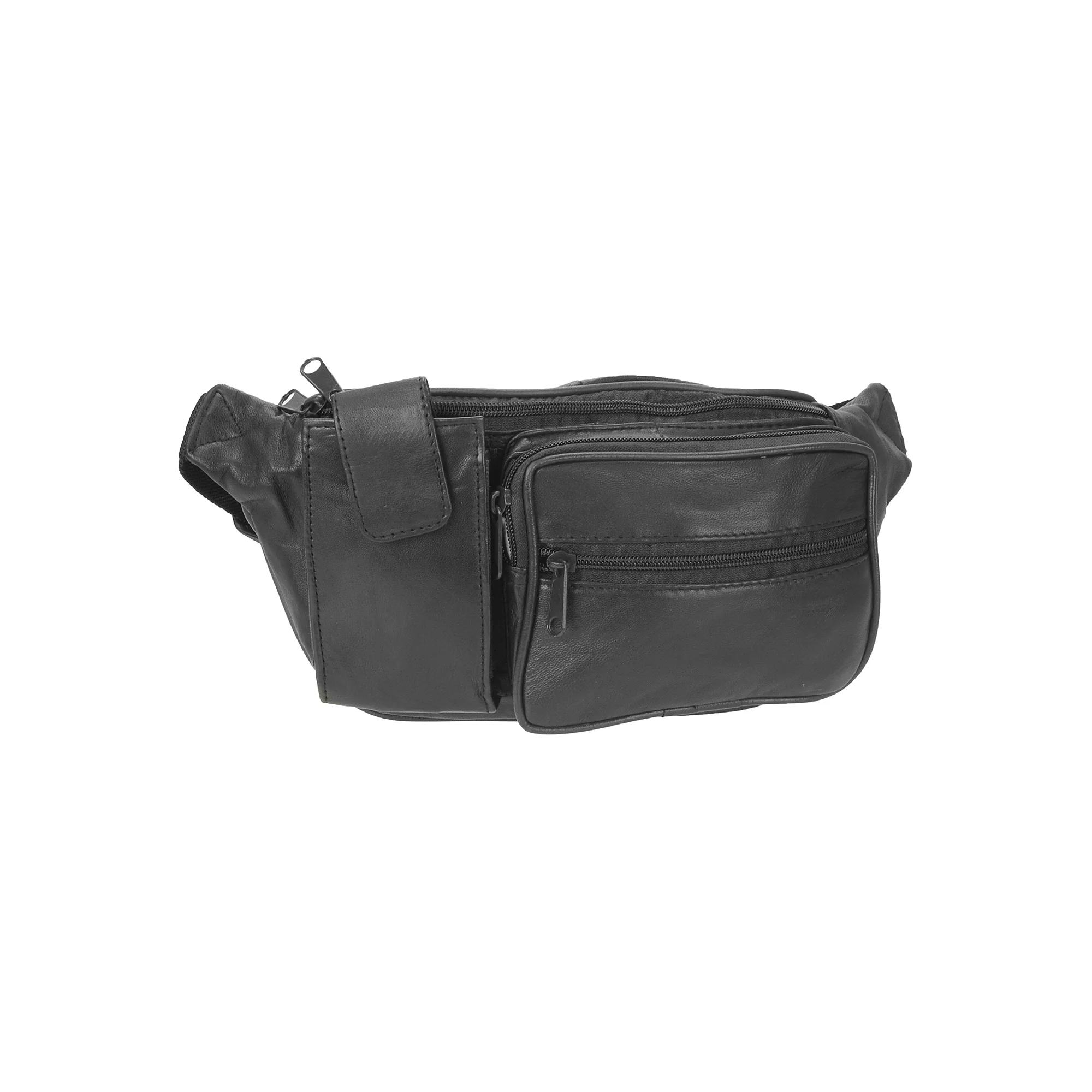 Men's Stone Mountain Genuine Leather Belt Bag, Black Product Image