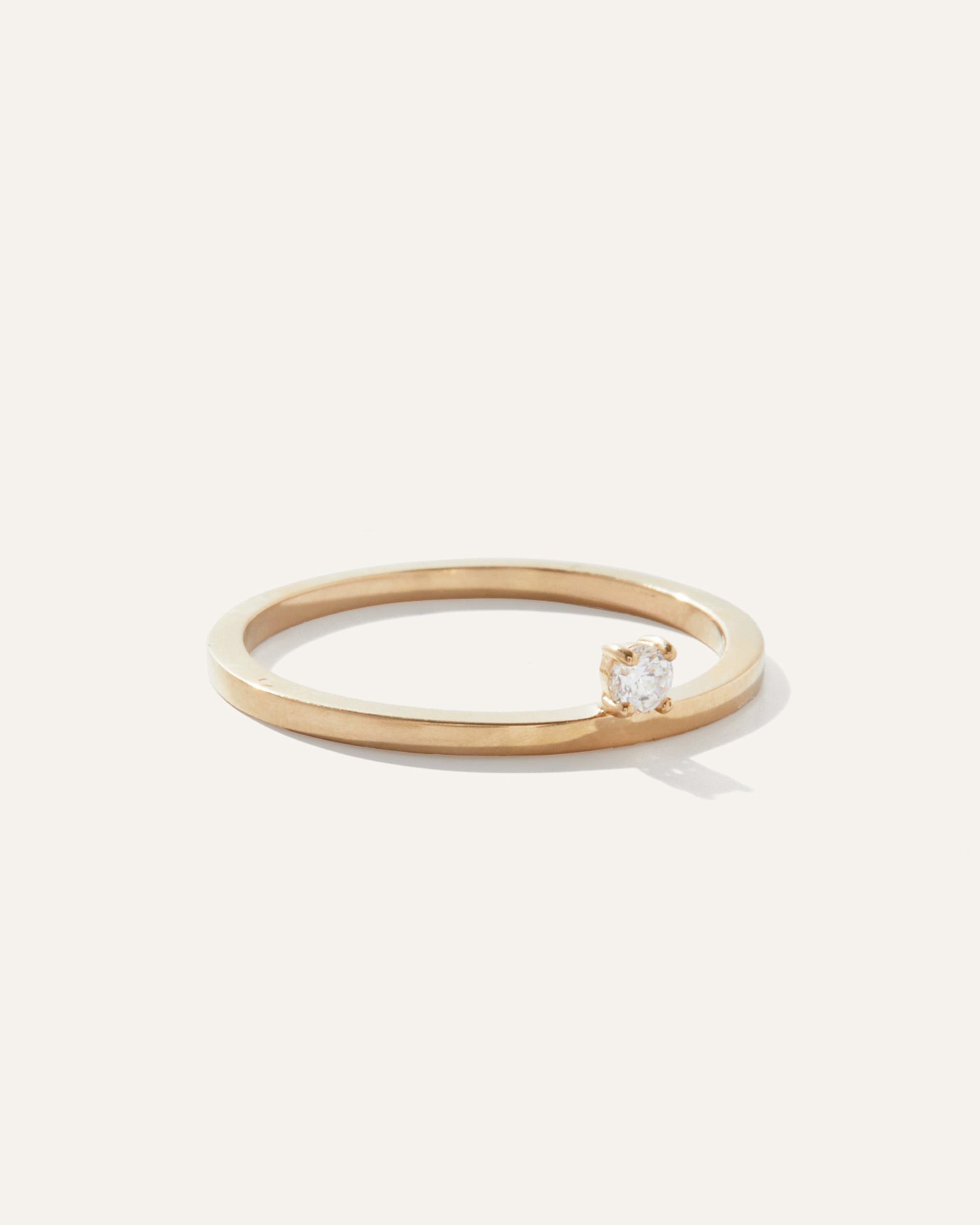 Quince | Women's 14K Gold Solo Floating Diamond Ring Product Image