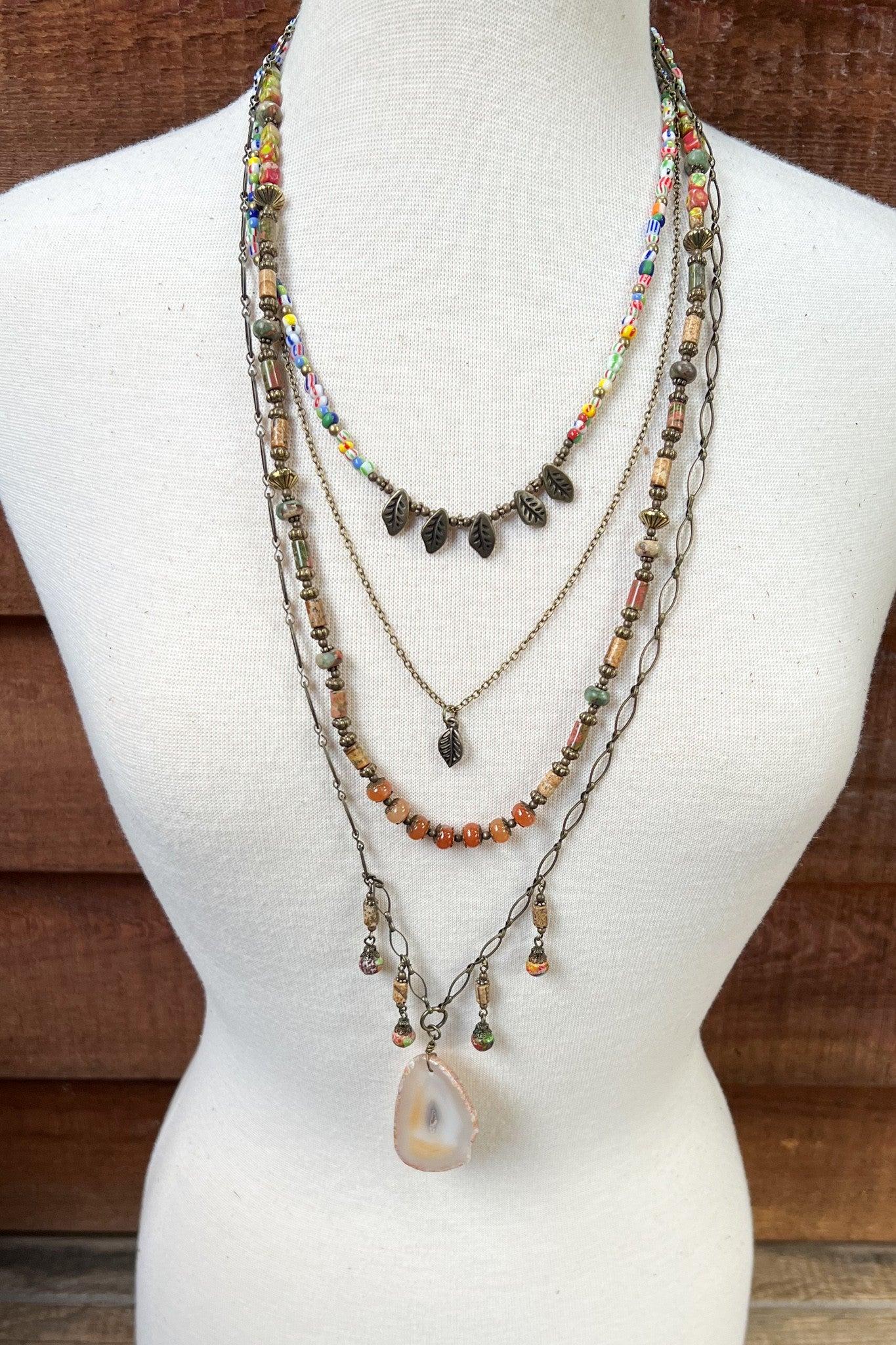 Multi Color Beaded Necklace Product Image