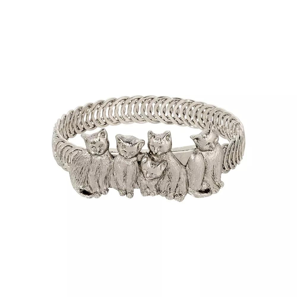 1928 Cat Wrap Bracelet, Womens, Silver Product Image