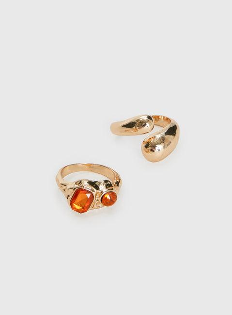 Rich Spirit Ring Pack Gold / Orange Product Image