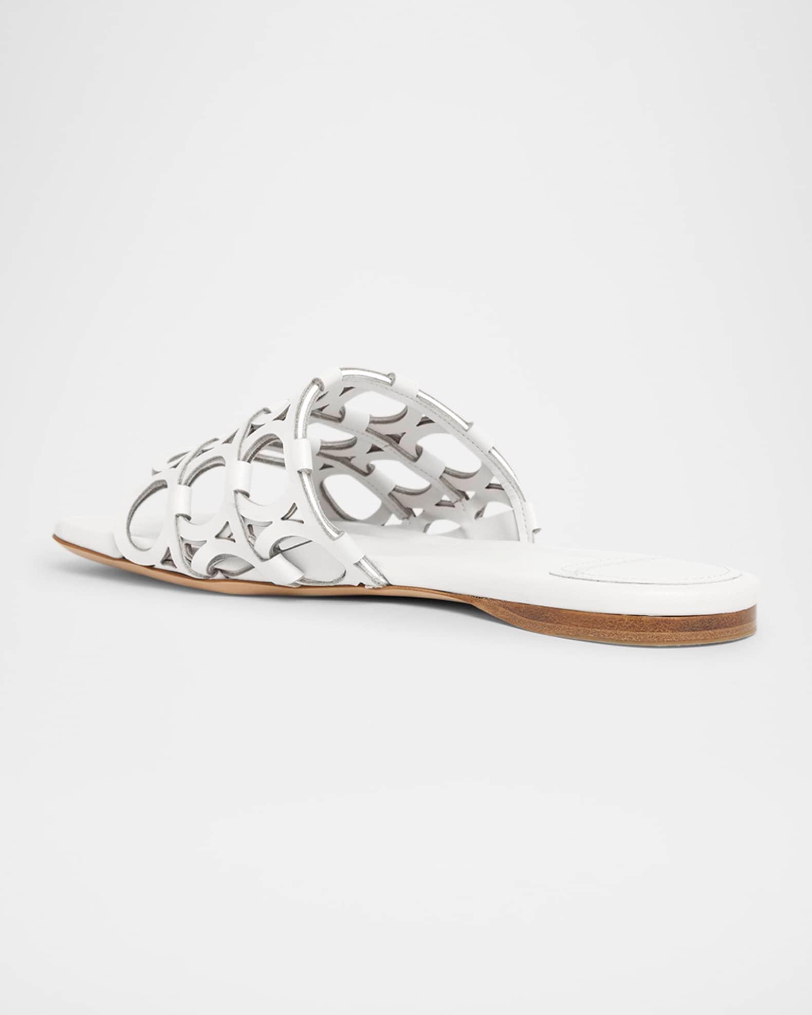 Erne Leather Gancini Link Slide Sandals Product Image