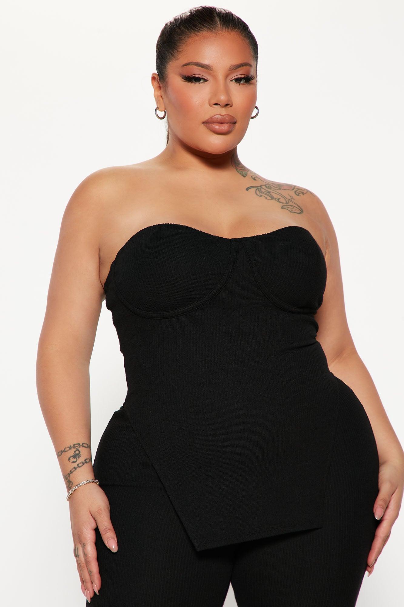 Call My Name Ribbed Pant Set - Black Product Image