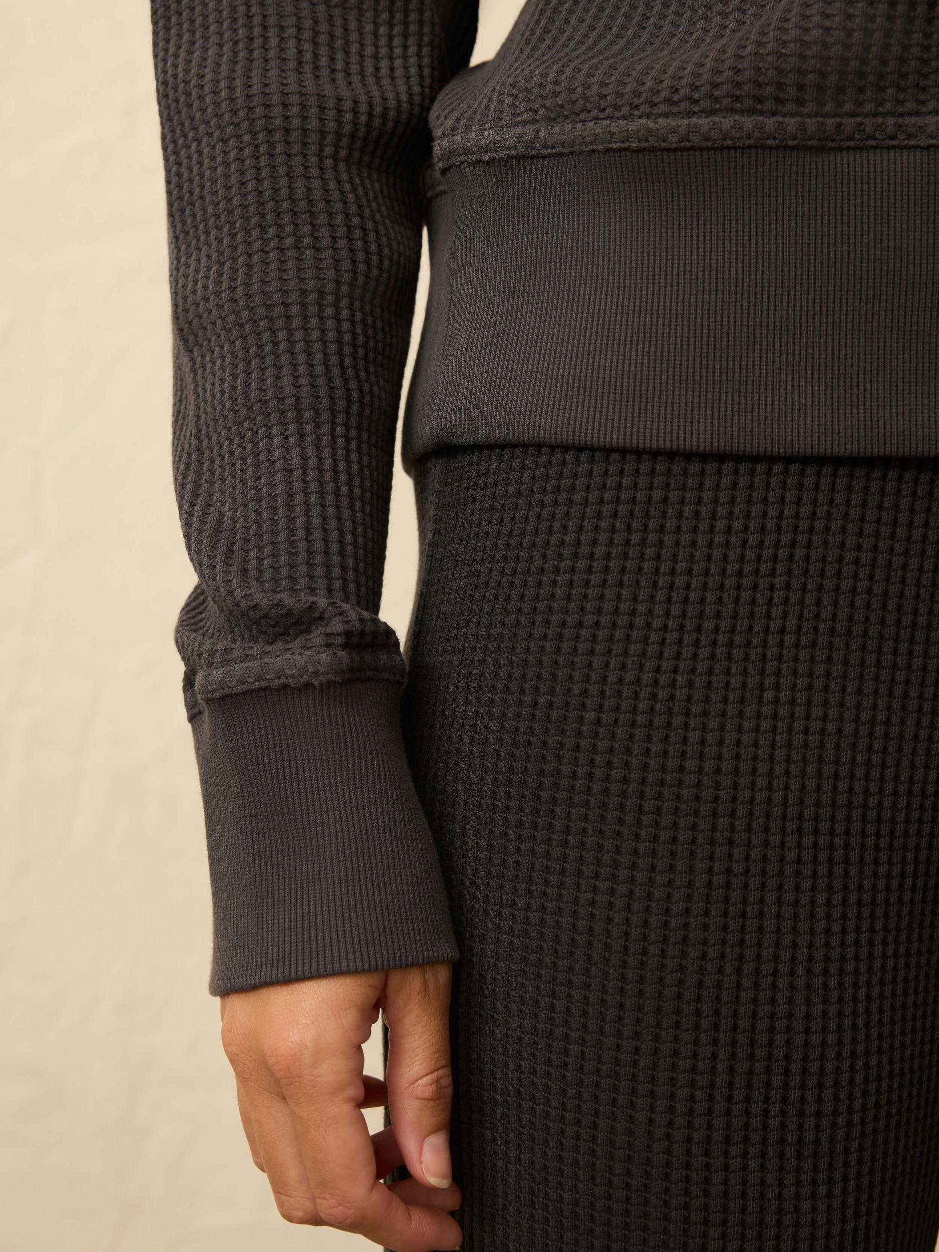 Après Waffle Henley - Washed Black Female Product Image