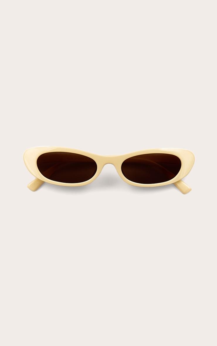 Butter Yellow Smooth Cat Eye Sunglasses Product Image