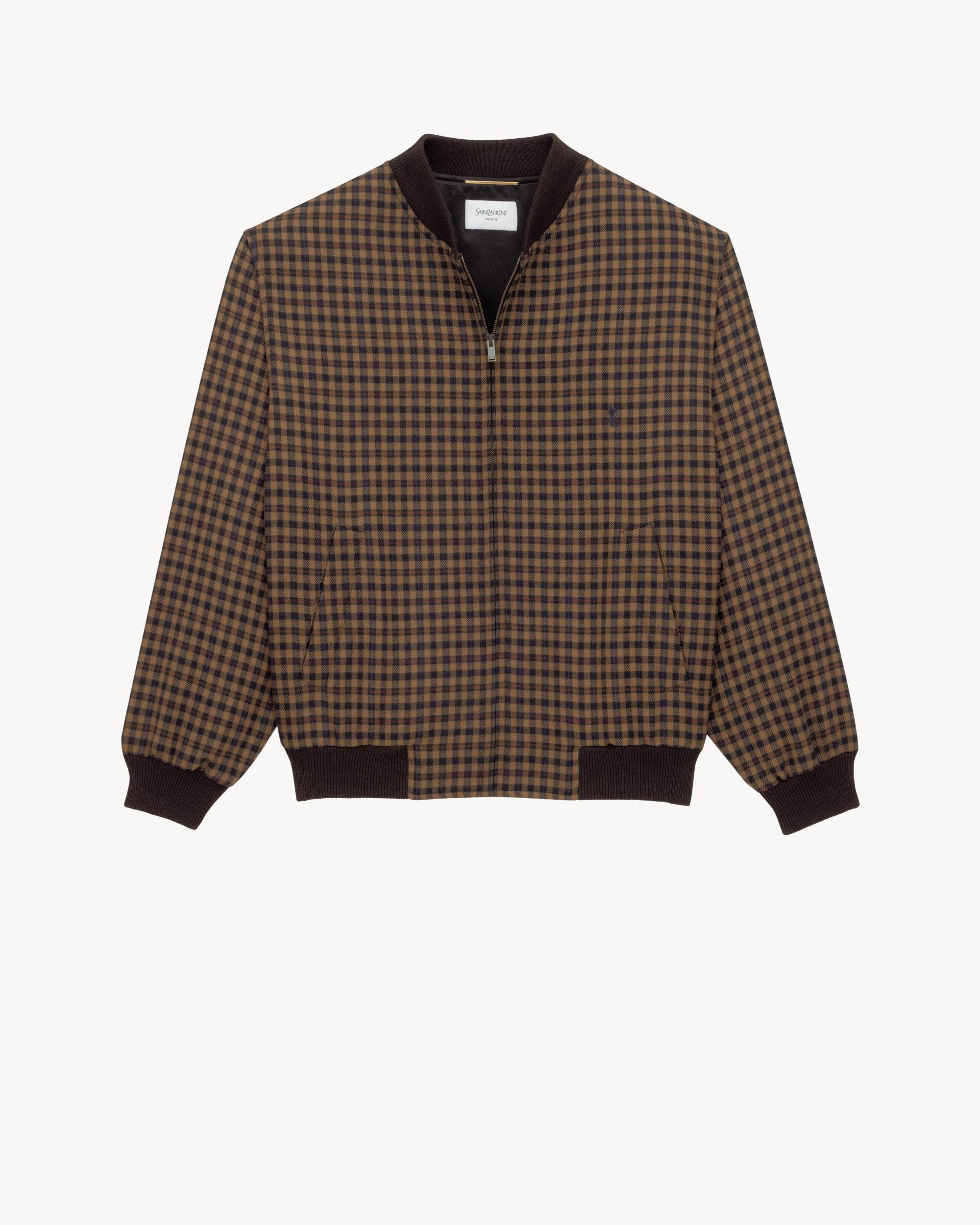 CASSANDRE bomber jacket in wool check Product Image