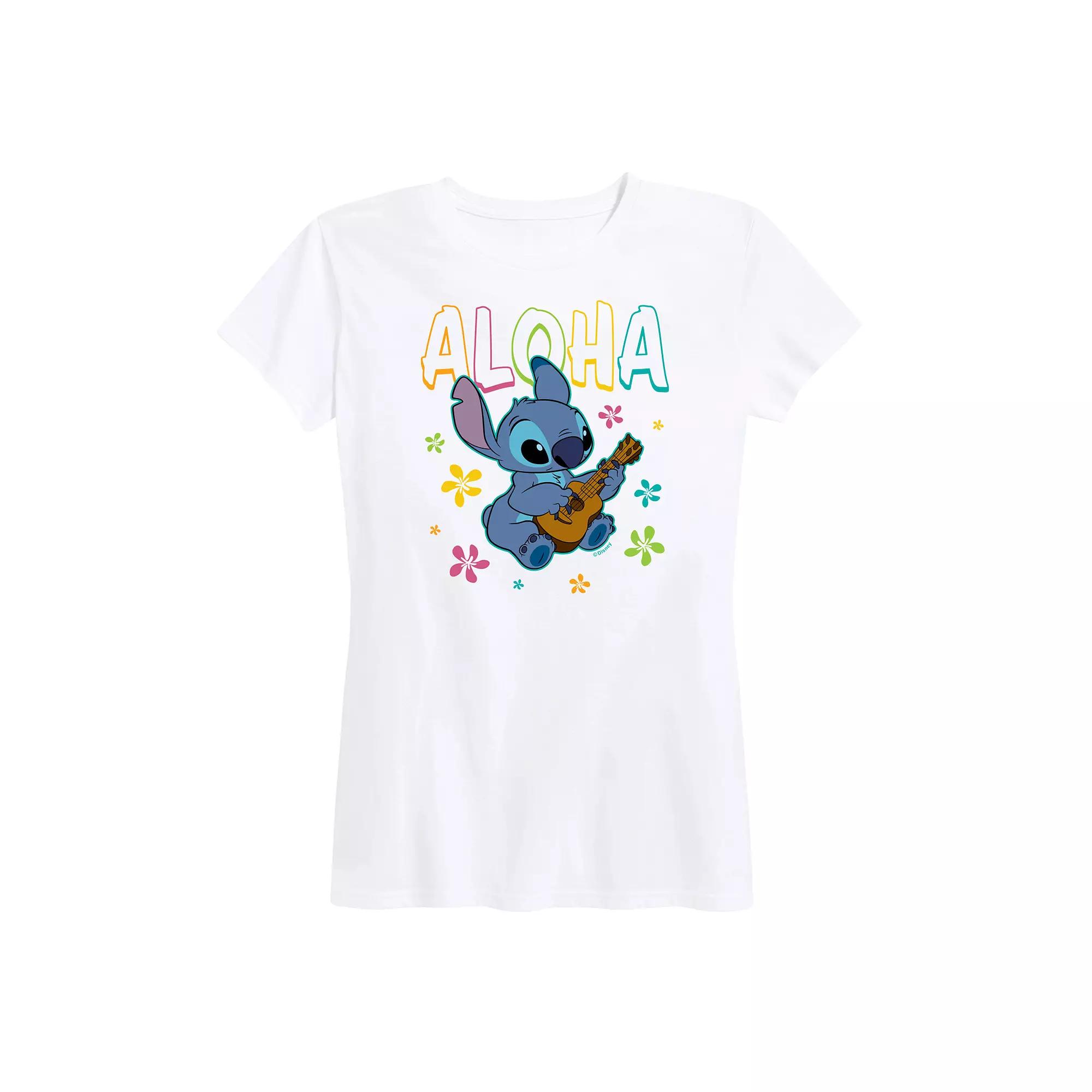 Disney's Lilo & Stitch Women's Aloha Stitch Graphic Tee,  Product Image