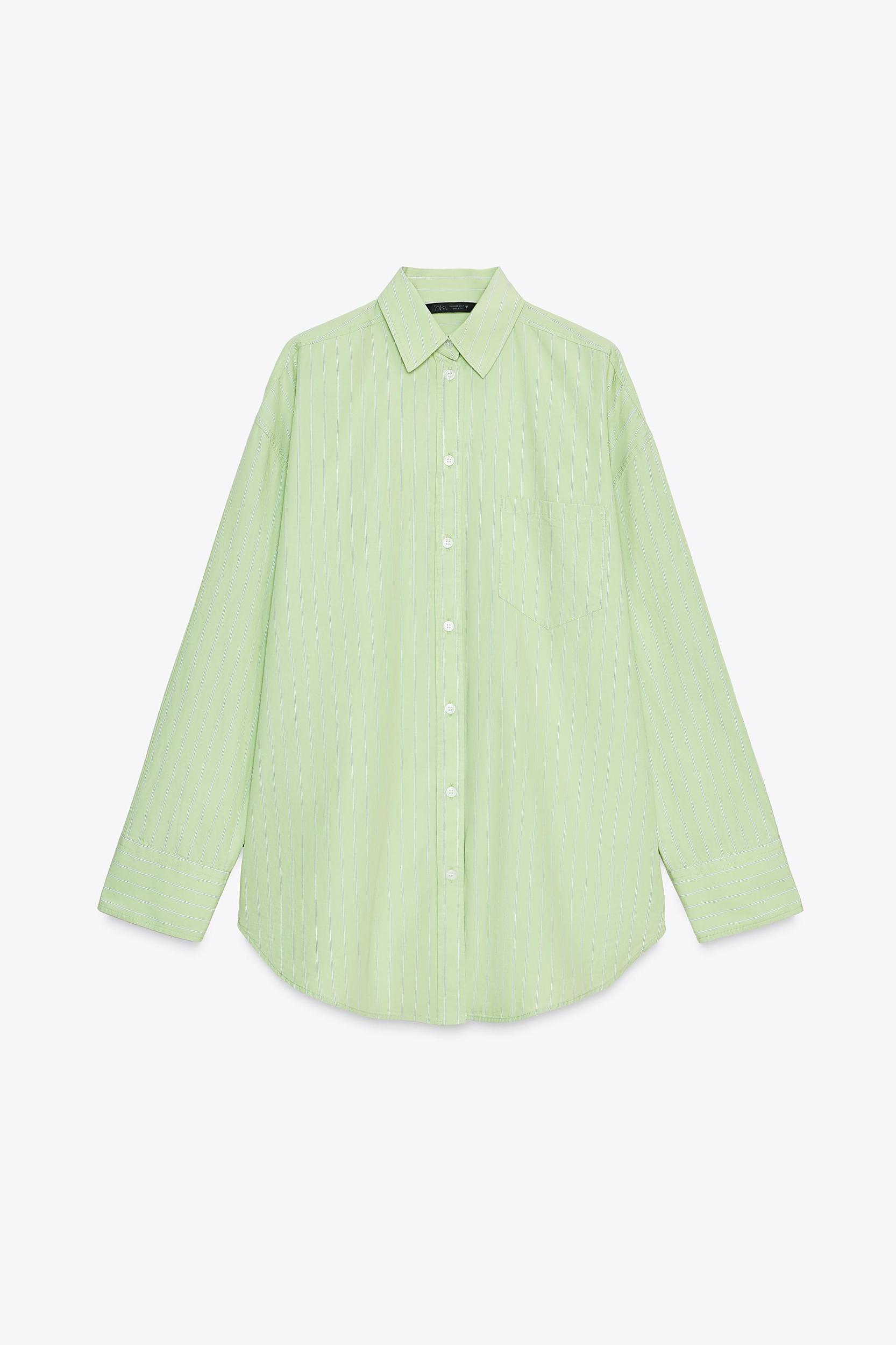 STRIPED OVERSIZED POPLIN SHIRT Product Image