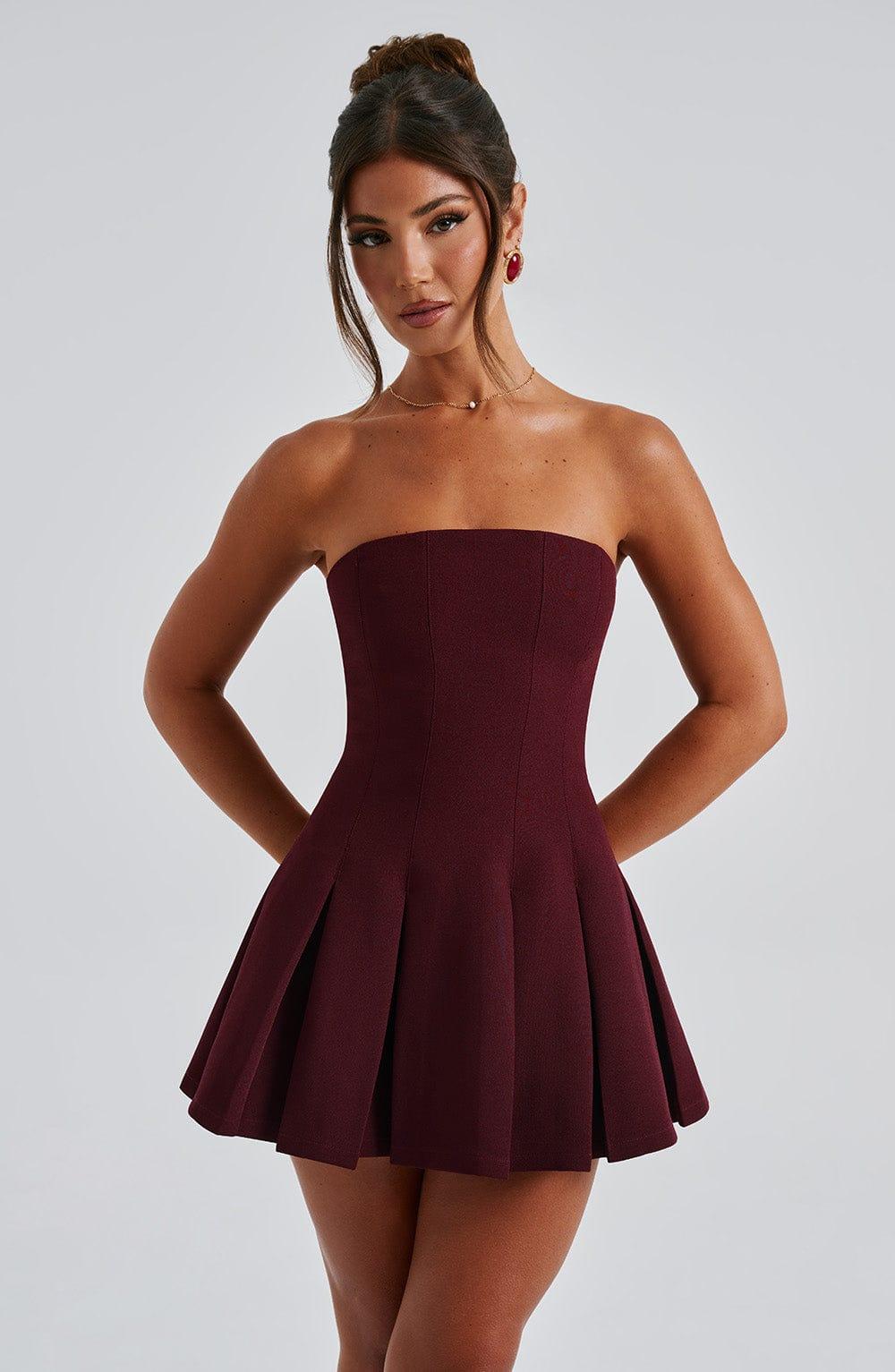 Bryony Mini Dress - Cherry Lacquer Product Image
