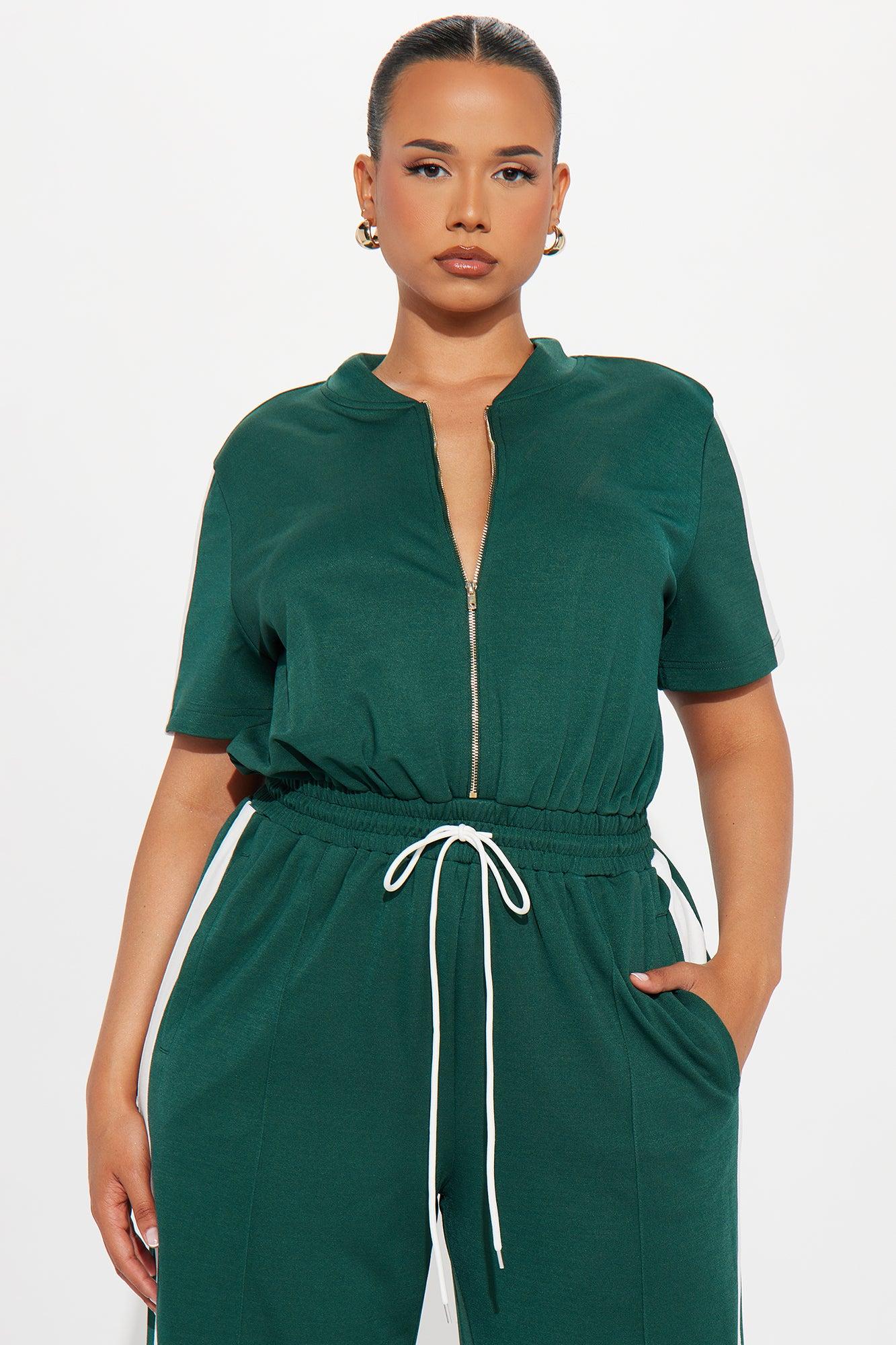 Lianna Short Sleeve Jumpsuit - Hunter Female Product Image