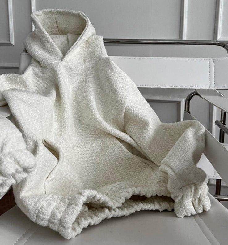 RT No. 7020 TWEED PULLOVER HOODIE Product Image