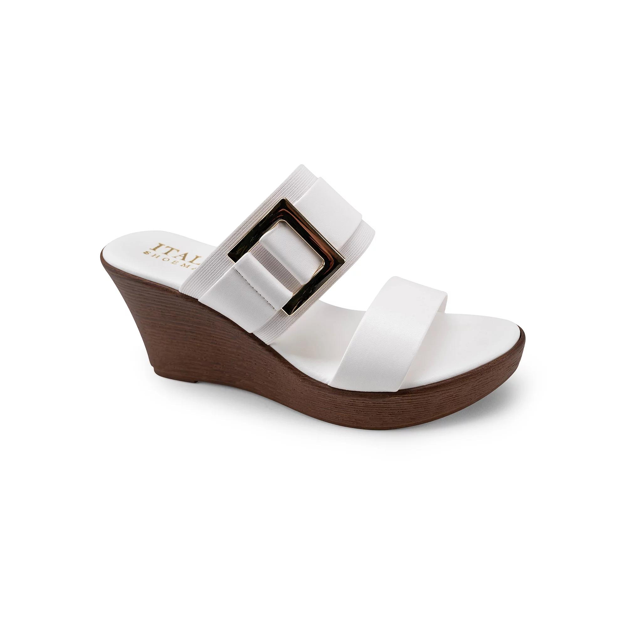 Italian Shoemakers Cai Women's Wedge Sandals, Size: 11, White Product Image