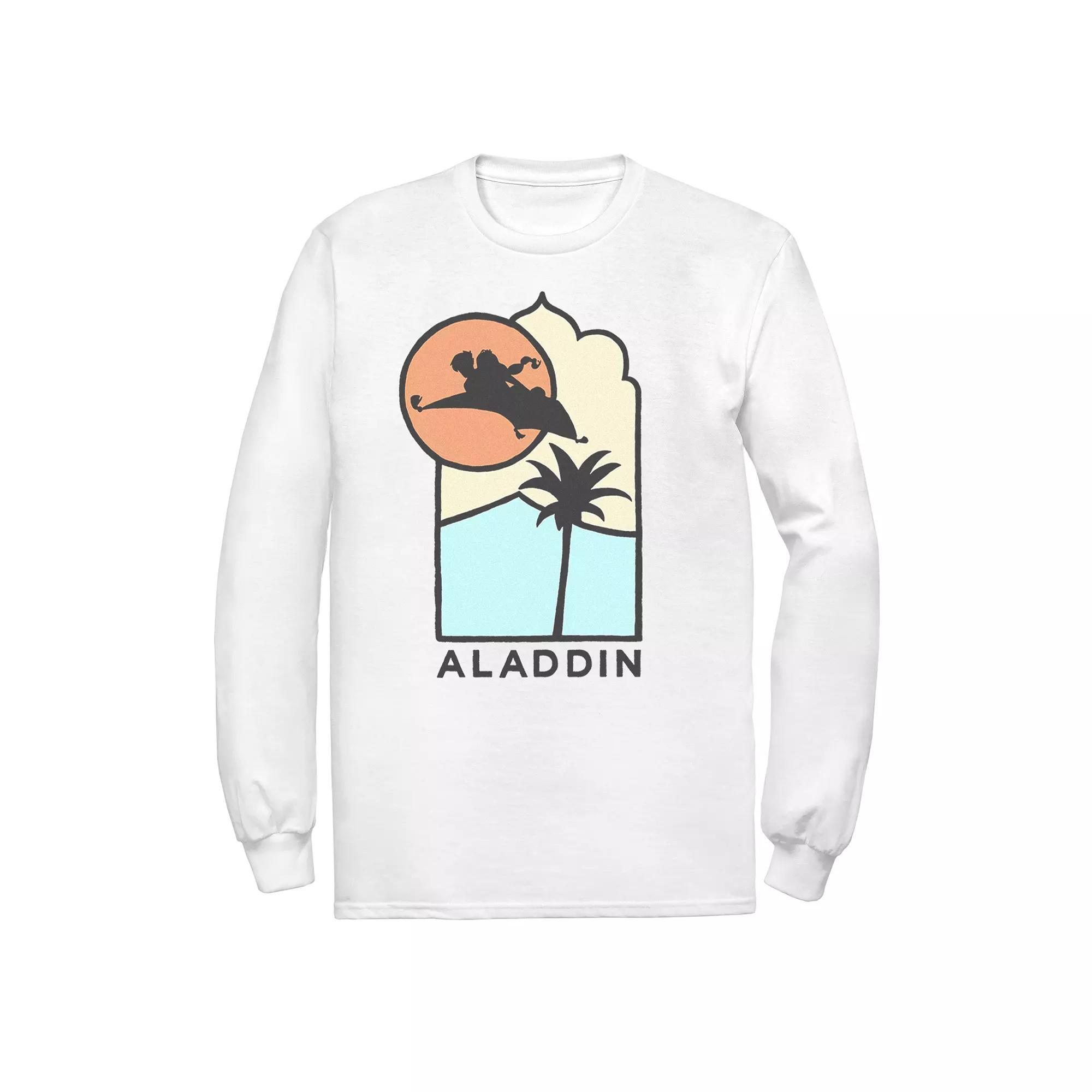Disney's Aladdin Men's Pop Art Long Sleeve Graphic Tee,  Product Image