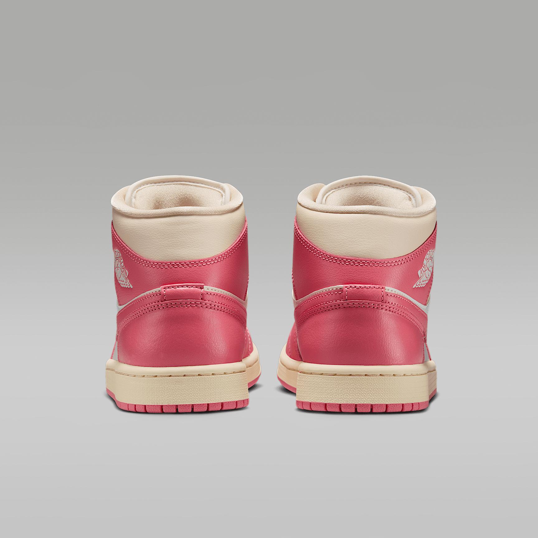 Jordan Womens Jordan AJ 1 Mid - Womens Basketball Shoes Sail/Pink Product Image