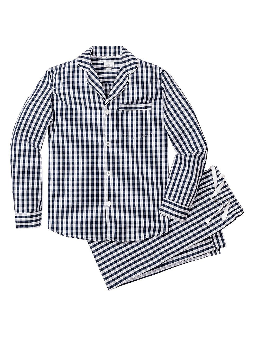 Mens Gingham Twill Pajama Set Product Image