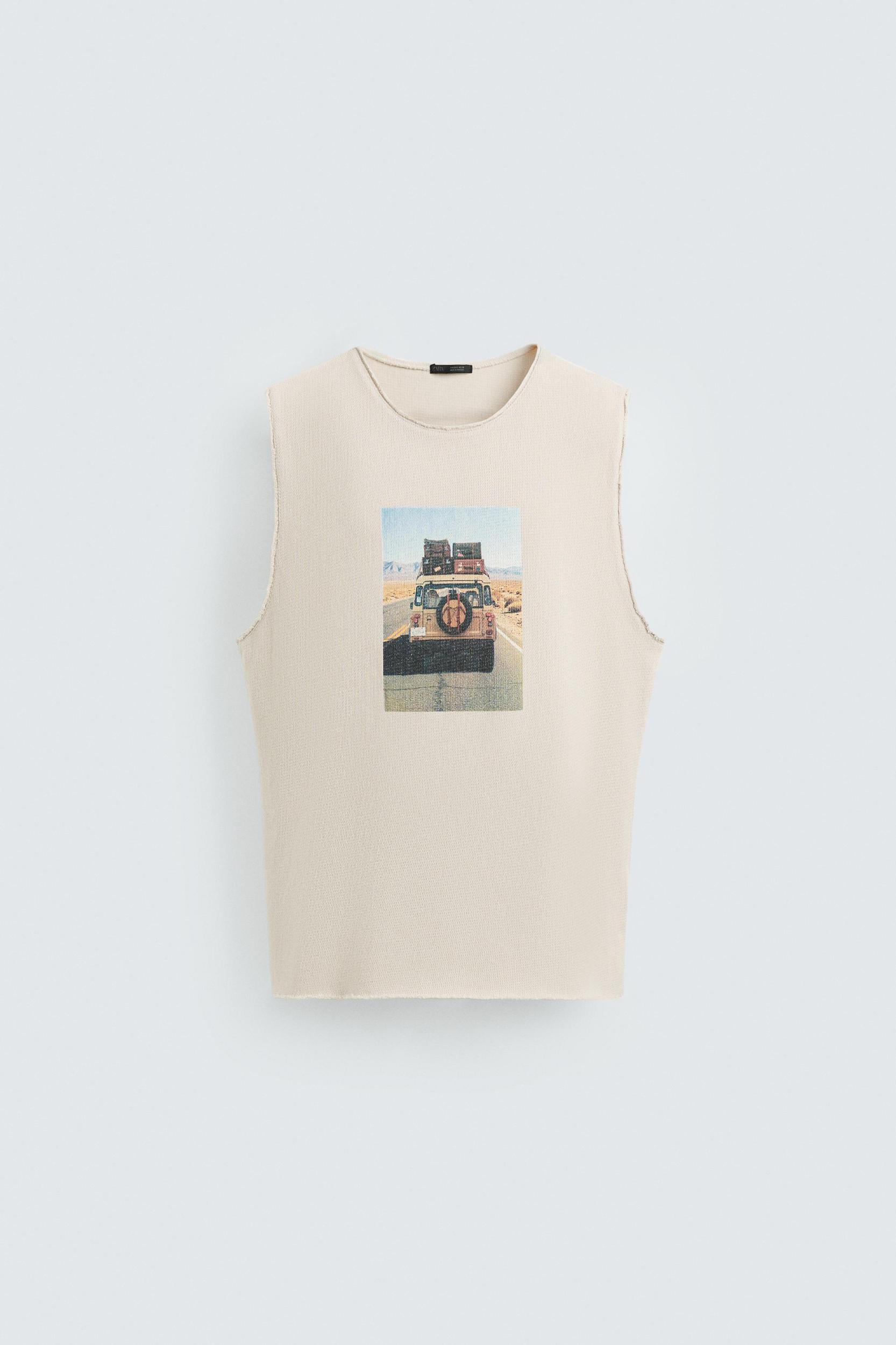 PRINTED KNIT TANK TOP Product Image
